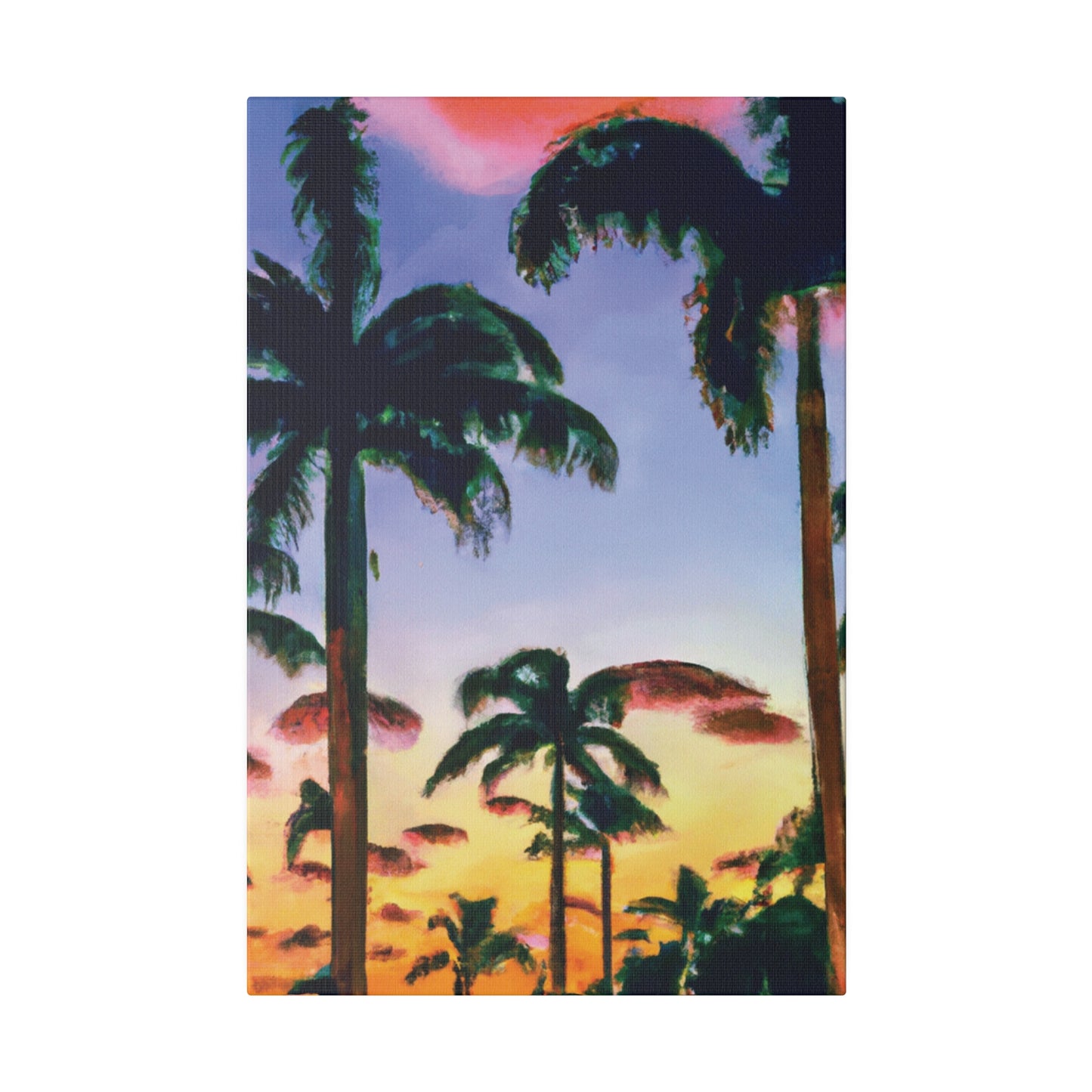 5202J - Miami Beach Sunset Painting Print | Miami | Beach | Sunset | Poster | Home Decor | Wall Art | Canvas