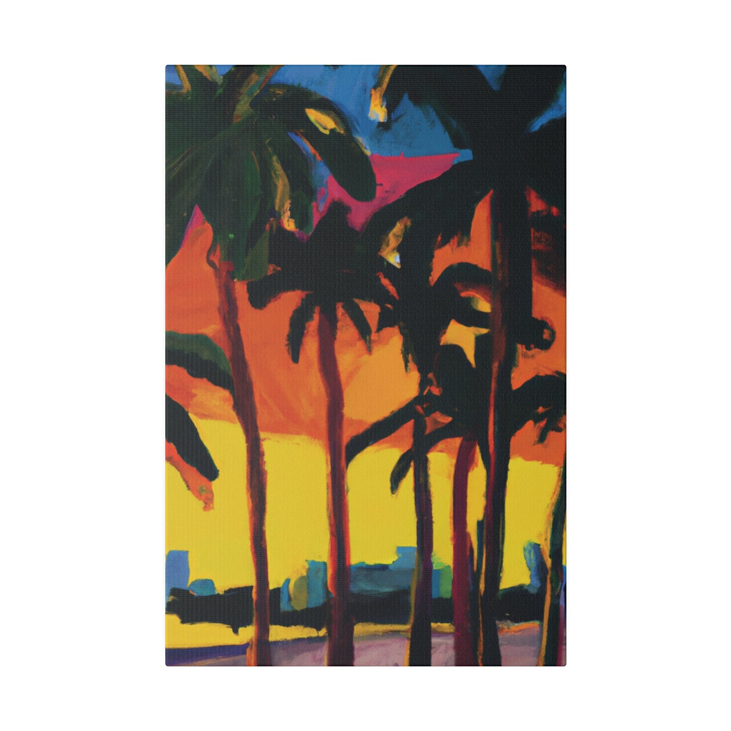 7398G - Miami Beach Sunset Painting Print | Miami | Beach | Sunset | Poster | Home Decor | Wall Art | Canvas