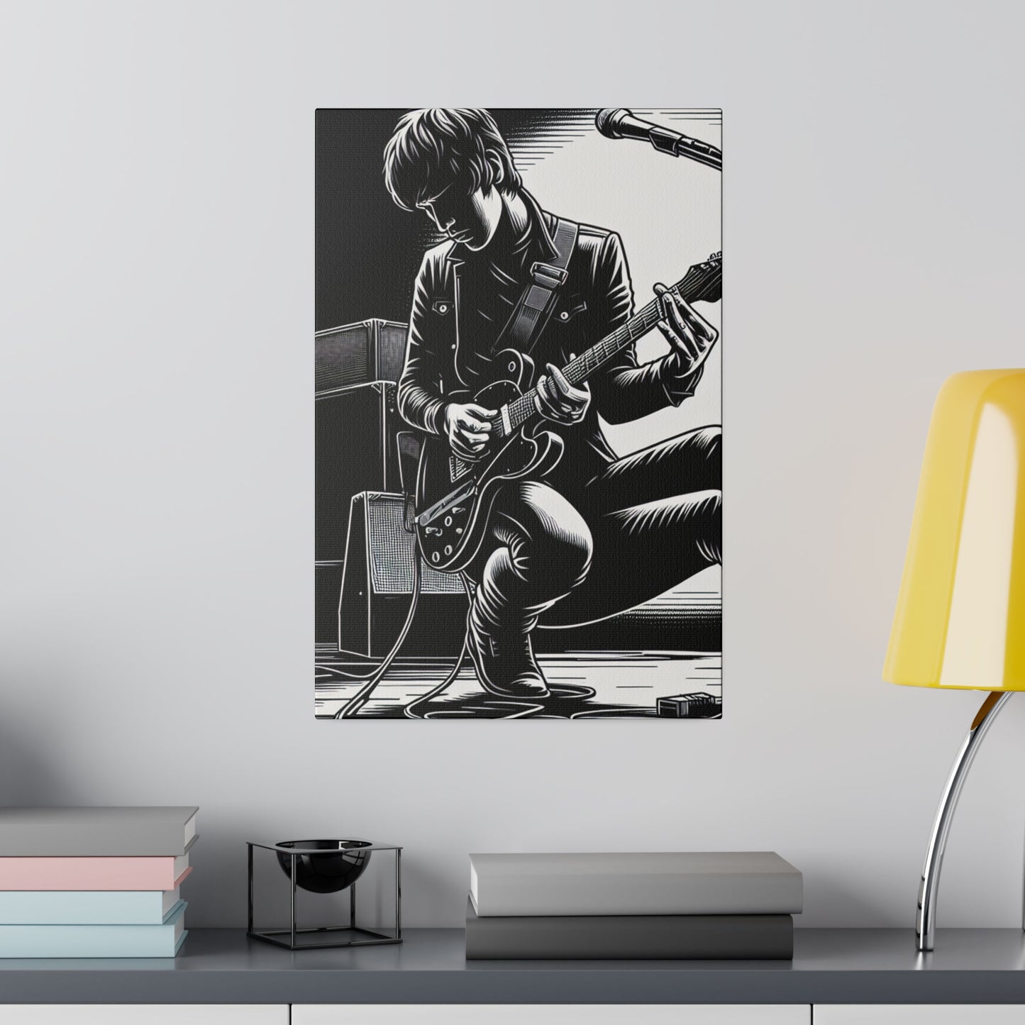 2456K - music art work, rockstar gifts, musician gift ideas, guitar art work, guitar artwork, guitar wall art canvas, playing guitar, decor