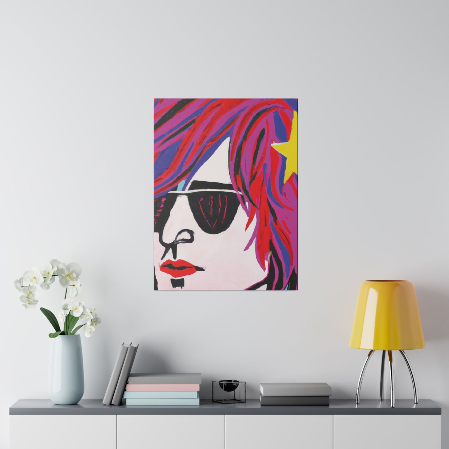 3293X - Rockstar Painting Print | Face | Abstract | Poster | Home Decor | Wall Art | Music Art | Canvas