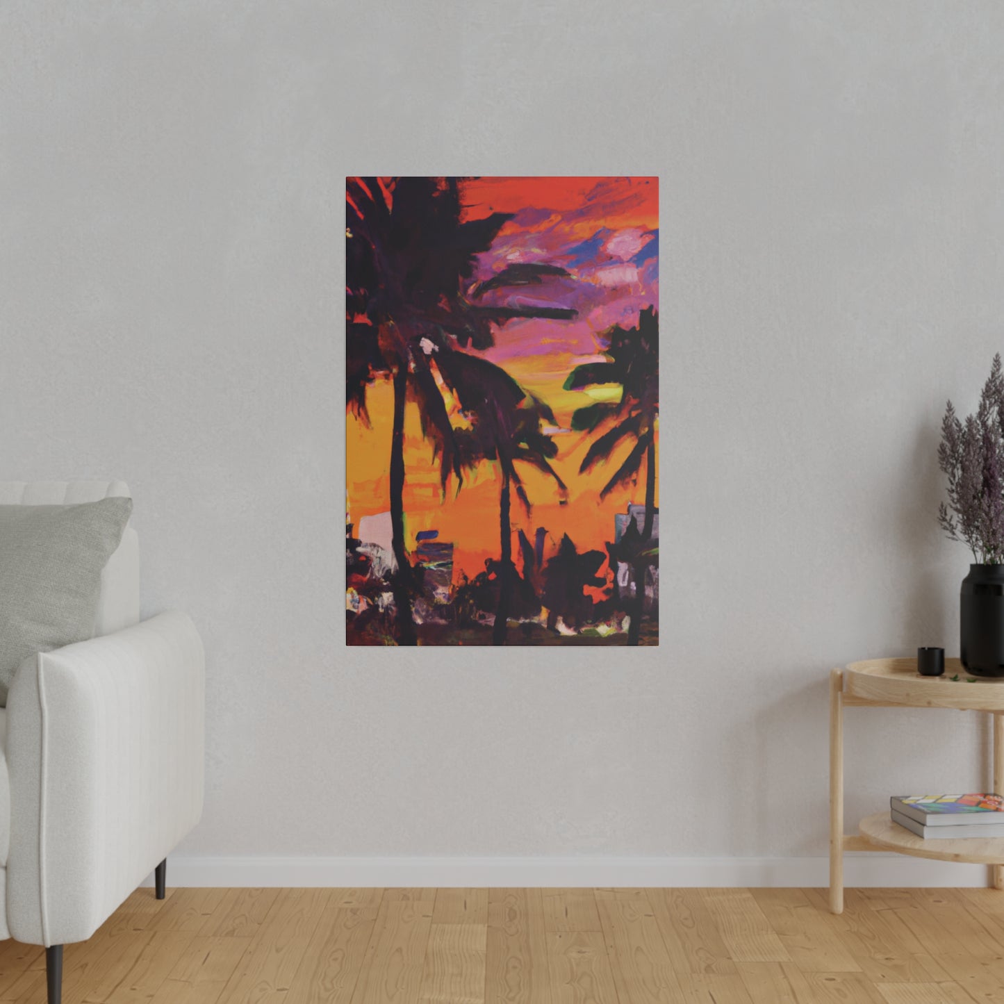 8409A - Miami Beach Sunset Painting Print | Miami | Beach | Sunset | Poster | Home Decor | Wall Art | Canvas