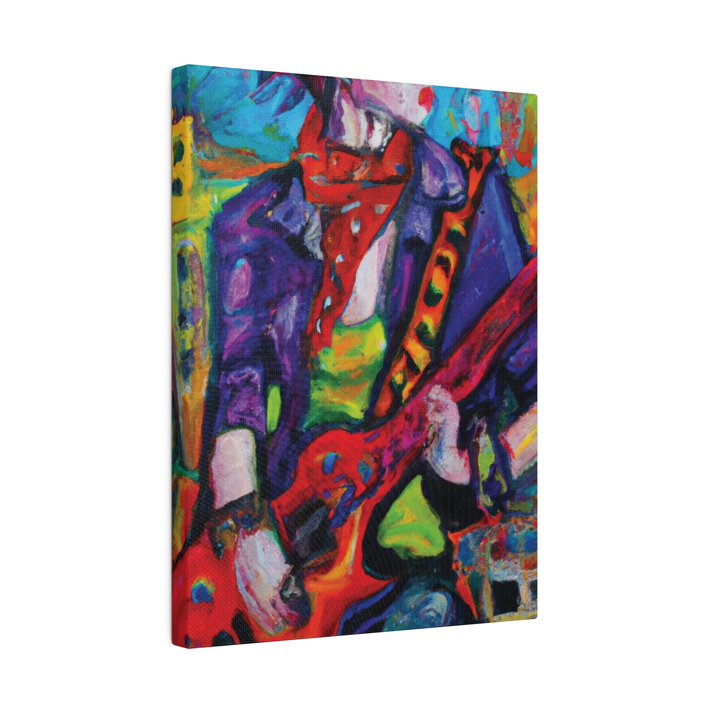 9529Y - Rockstar Oil Painting Style Print | Poster | Home Decor | Wall Art | Music Art | Canvas