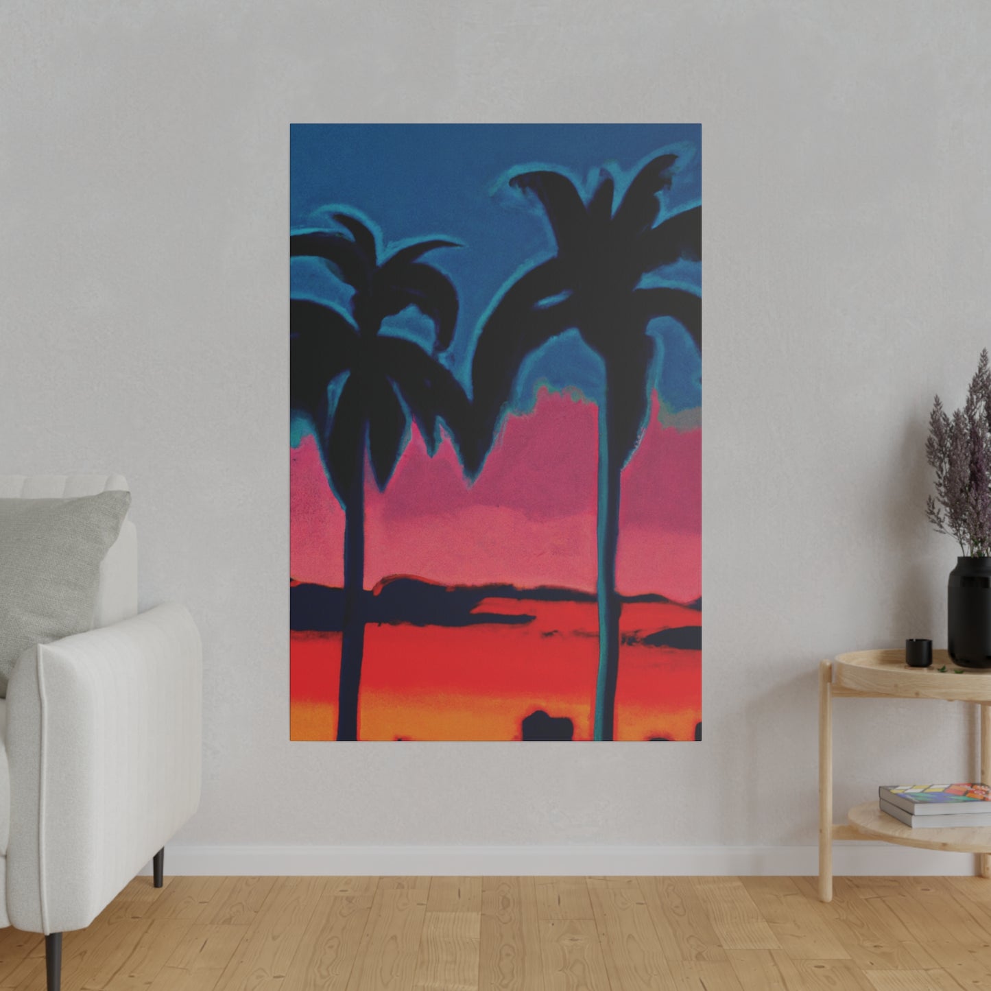 2545B - Miami Beach Sunset Painting Print | Miami | Beach | Sunset | Poster | Home Decor | Wall Art | Canvas