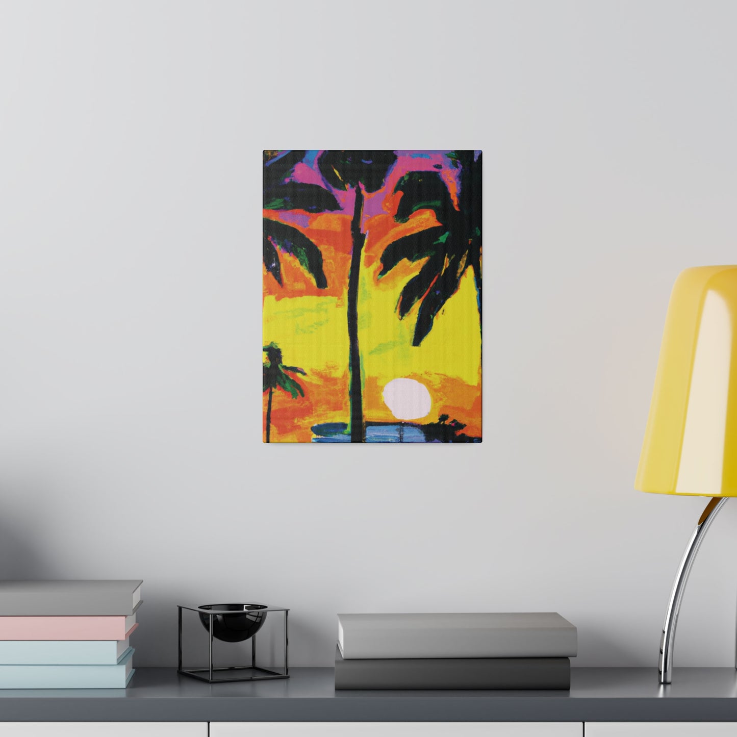 5285D - Miami Beach Sunset Painting Print | Miami | Beach | Sunset | Poster | Home Decor | Wall Art | Canvas