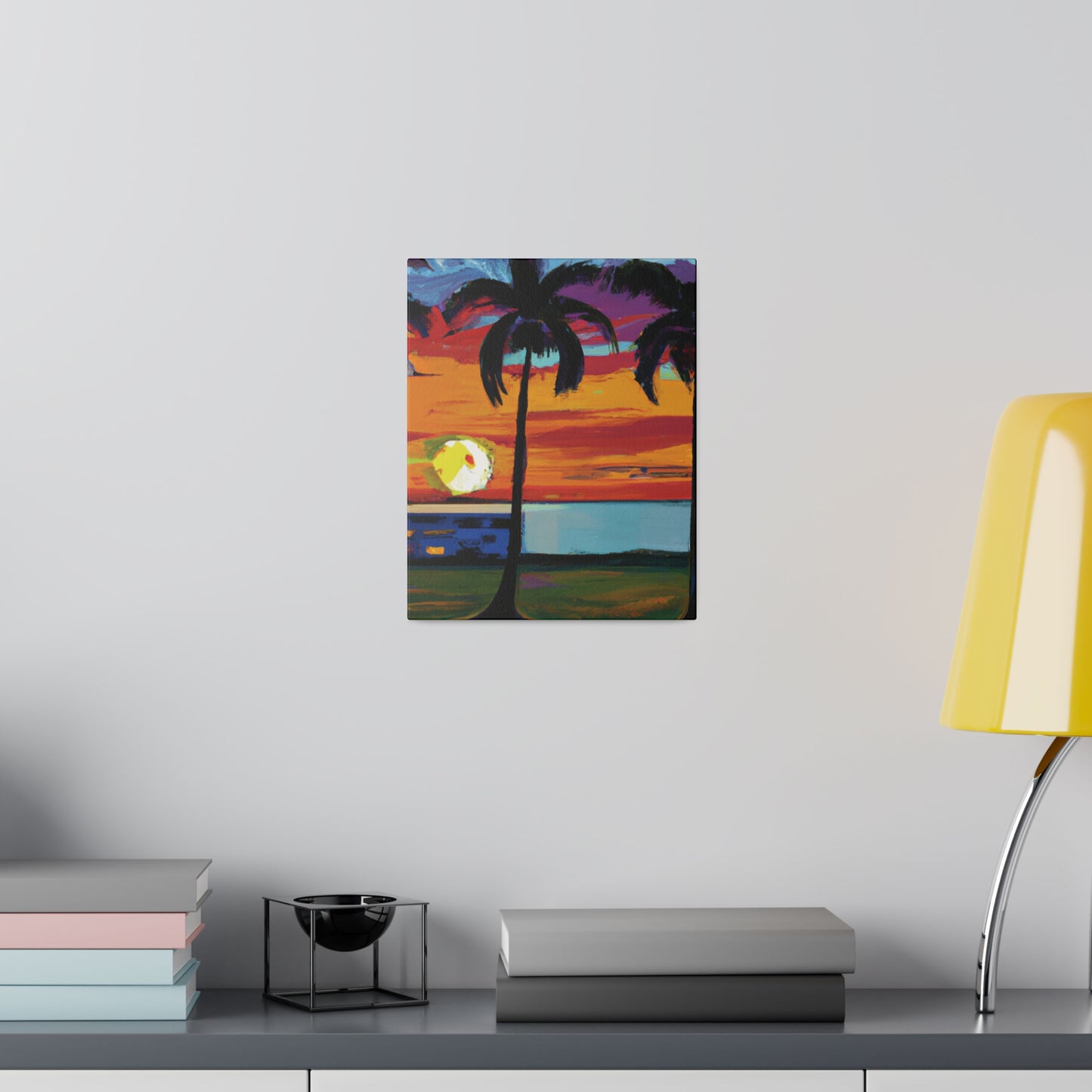 1676M - Miami Beach Sunset Painting Print | Miami | Beach | Sunset | Poster | Home Decor | Wall Art | Canvas