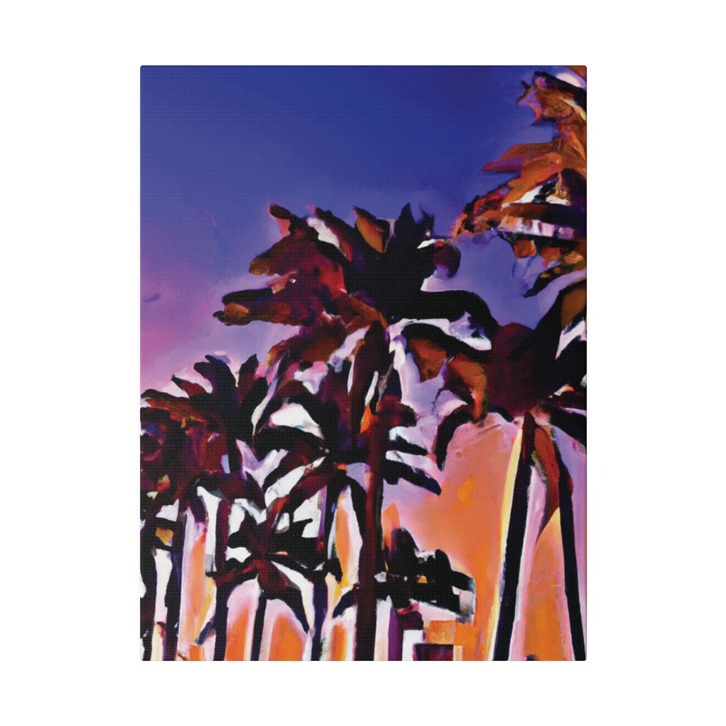 1463E - Miami Beach Sunset Painting Print | Miami | Beach | Sunset | Poster | Home Decor | Wall Art | Canvas