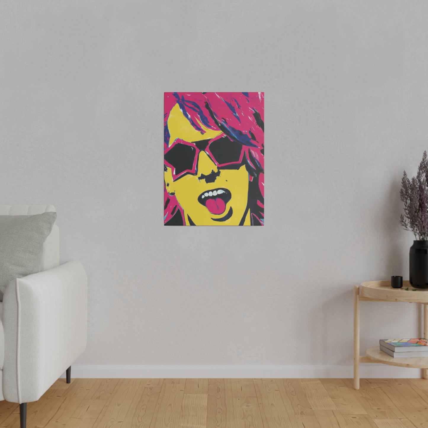 2536W - Rockstar Painting Print | Face | Abstract | Poster | Home Decor | Wall Art | Music Art | Canvas