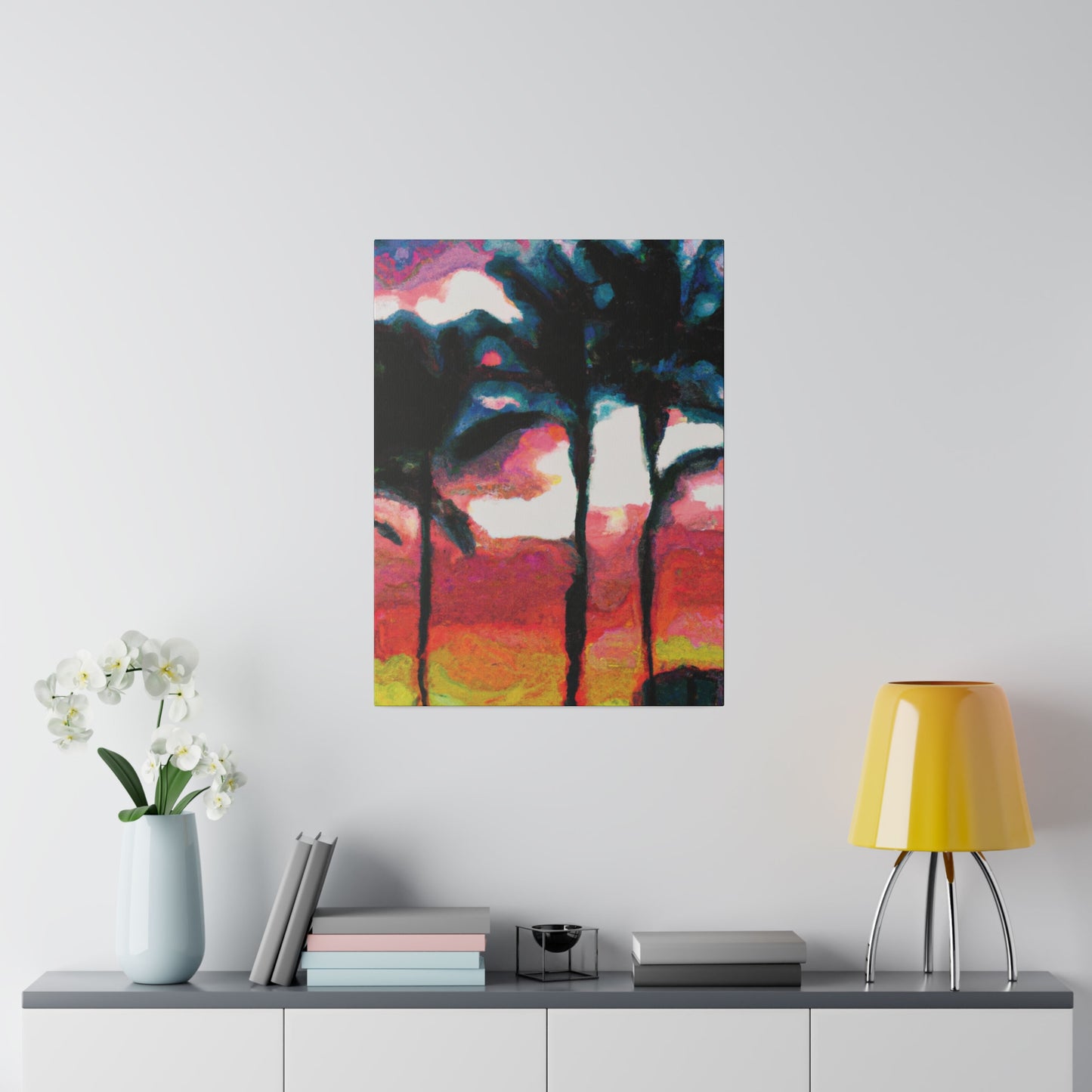 9677K - Miami Beach Sunset Painting Print | Miami | Beach | Sunset | Poster | Home Decor | Wall Art | Canvas