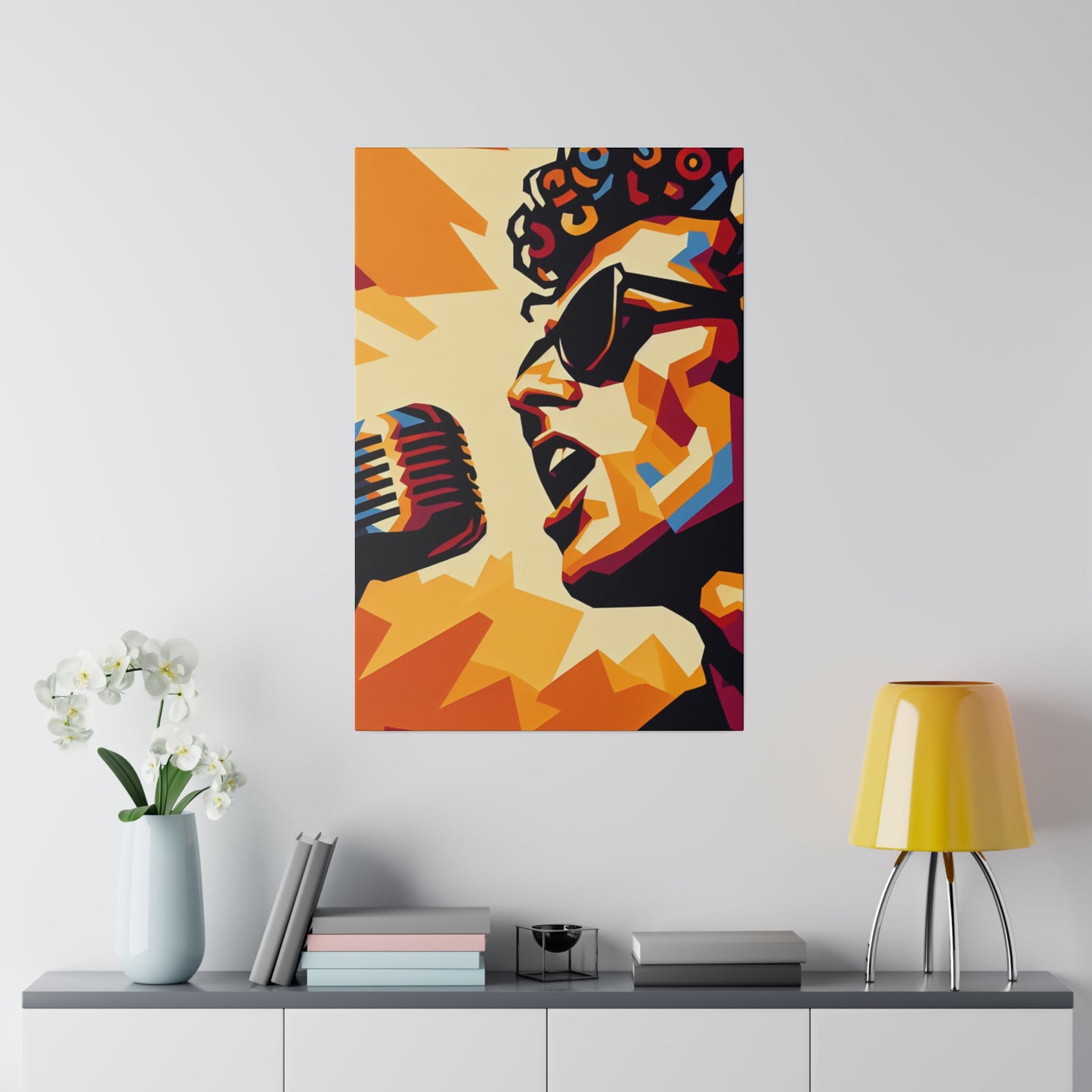 6723Z - Rockstar Painting Print | Face | Abstract | Poster | Home Decor | Wall Art | Music Art | Canvas