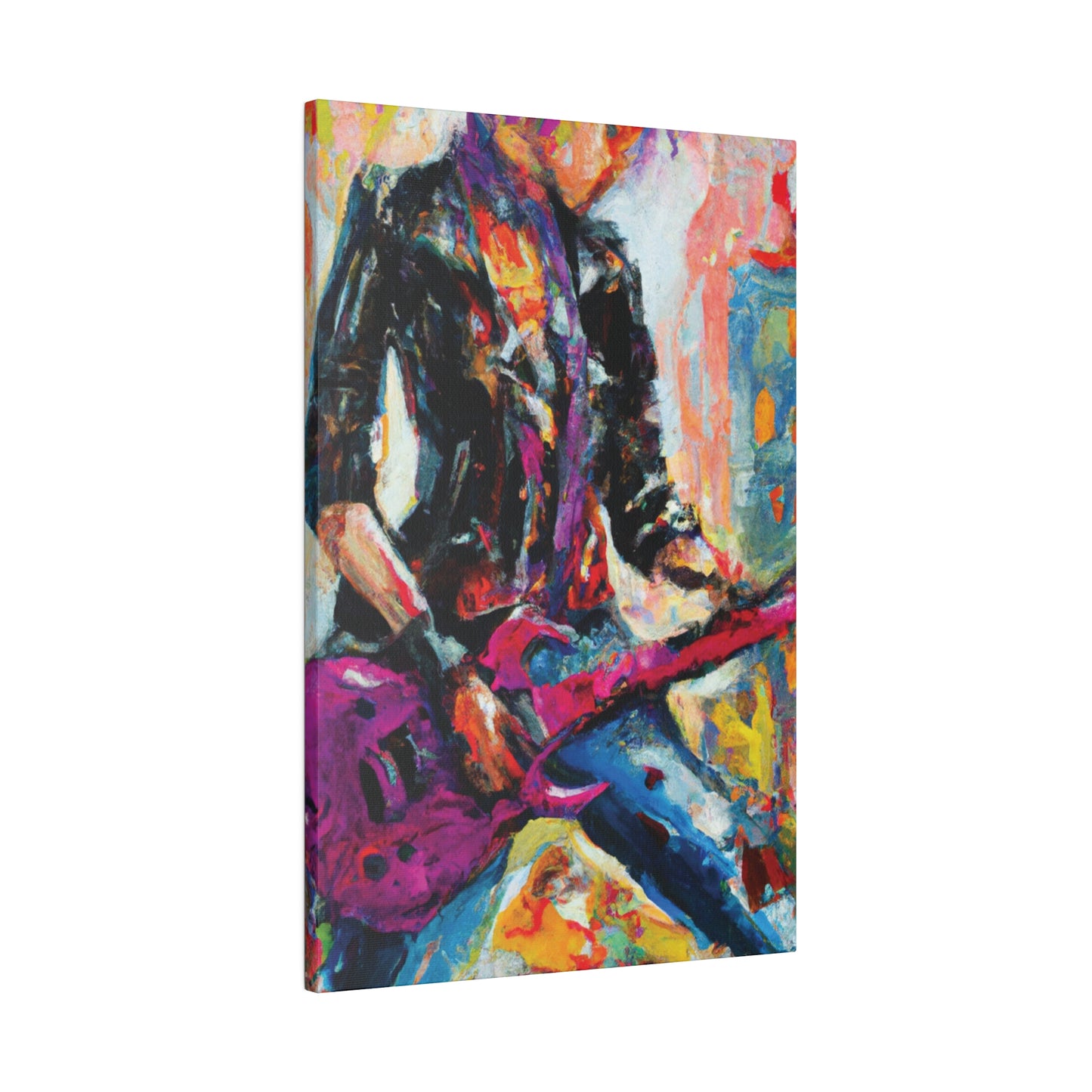 9175L - Rockstar Oil Painting Style Print | Poster | Home Decor | Wall Art | Music Art | Canvas