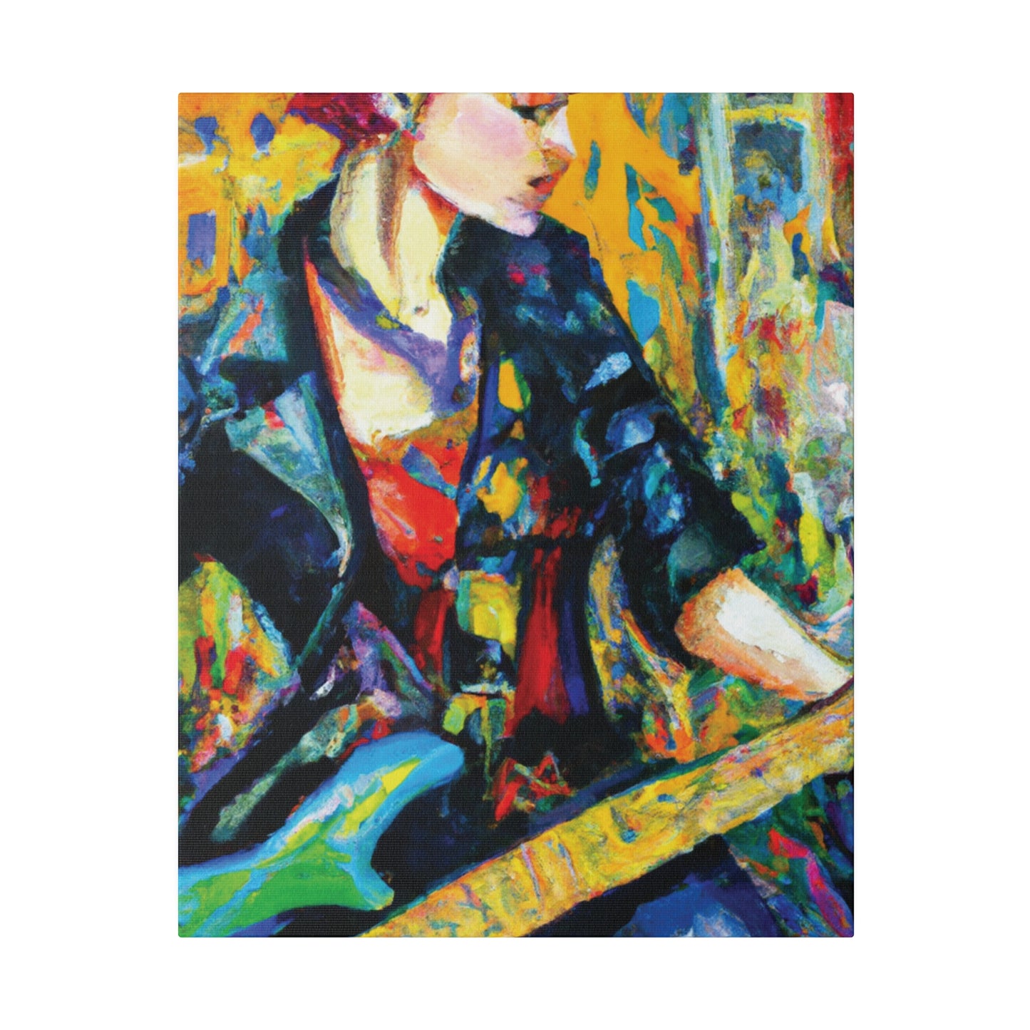 5192N - Rockstar Oil Painting Style Print | Poster | Home Decor | Wall Art | Music Art | Canvas