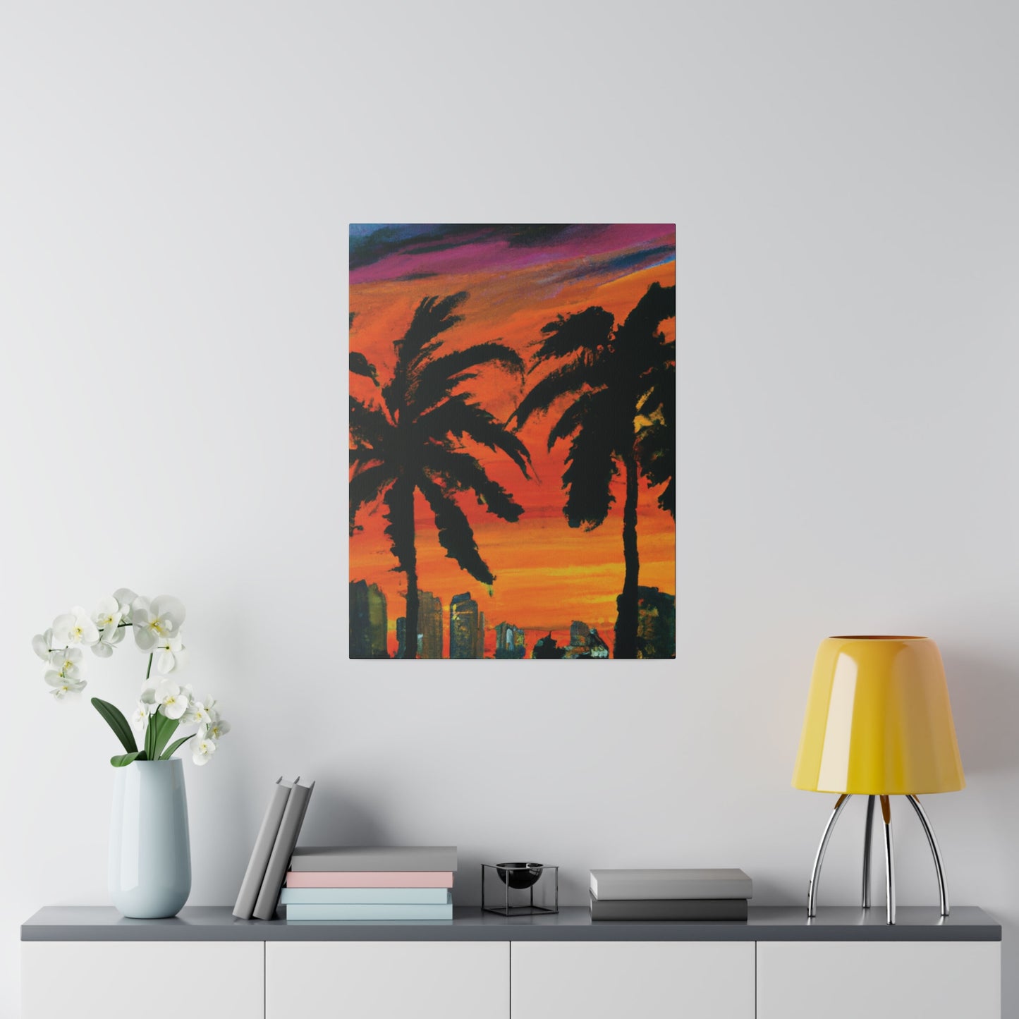 3294V - Miami Beach Sunset Painting Print | Miami | Beach | Sunset | Poster | Home Decor | Wall Art | Canvas