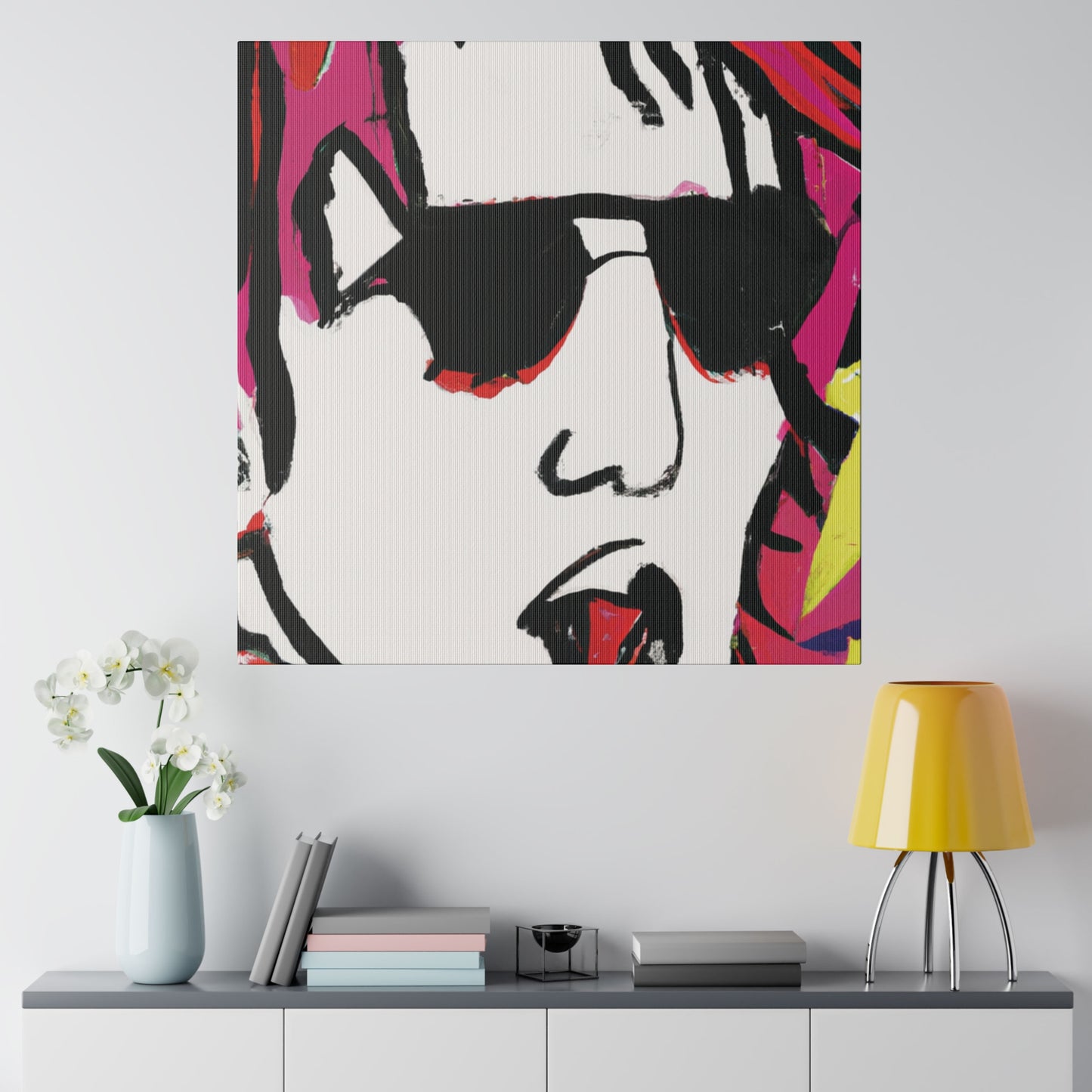 5233X - Rockstar Painting Print | Face | Abstract | Poster | Home Decor | Wall Art | Music Art | Canvas