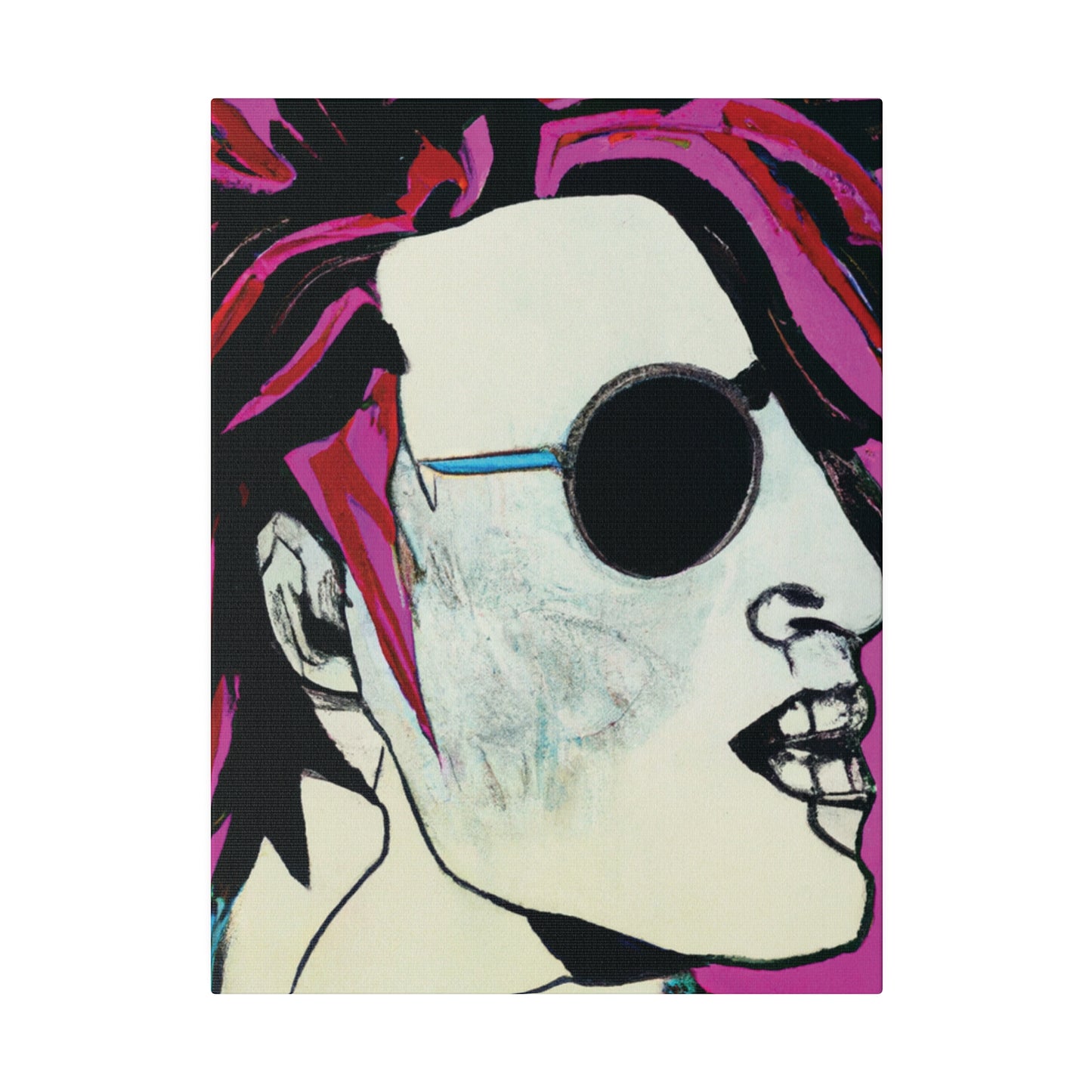 8159X - Rockstar Painting Print | Face | Abstract | Poster | Home Decor | Wall Art | Music Art | Canvas