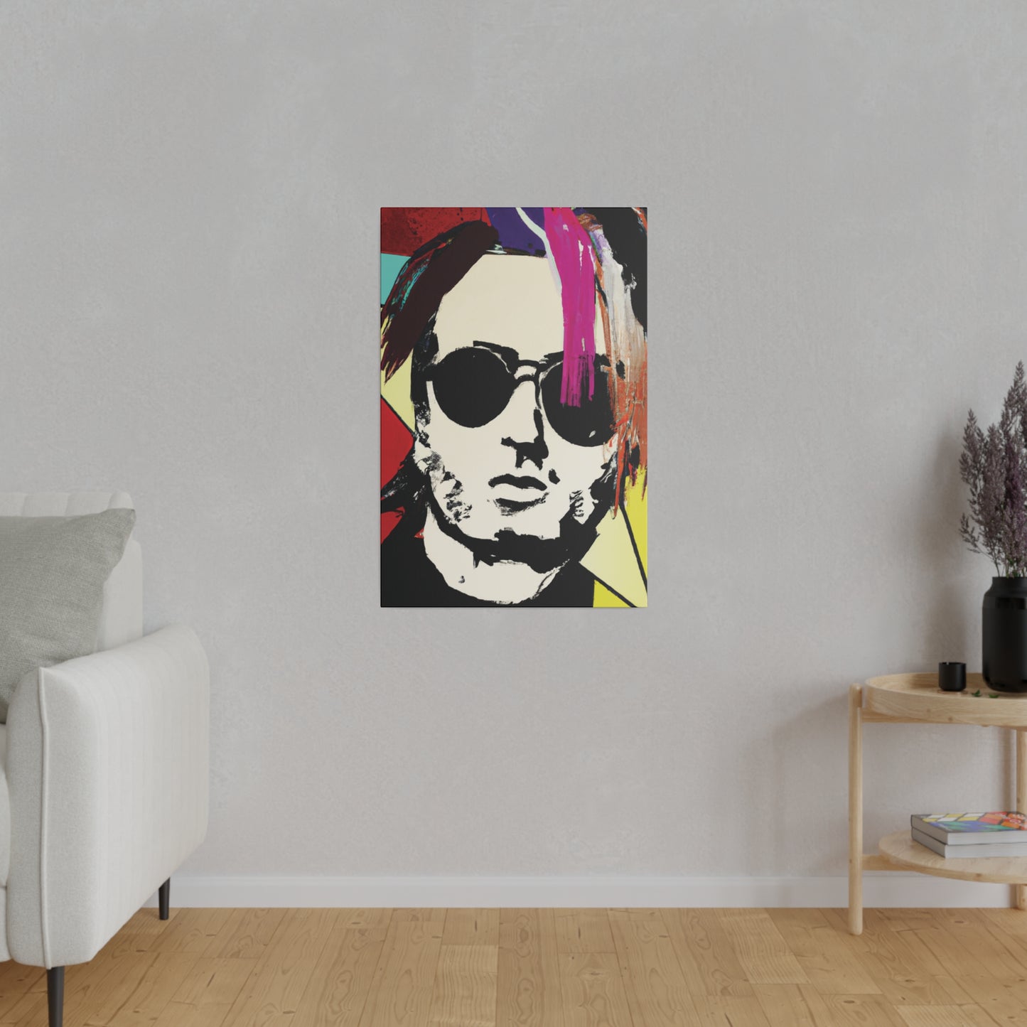 7641U - Rockstar Painting Print | Face | Abstract | Poster | Home Decor | Wall Art | Music Art | Canvas