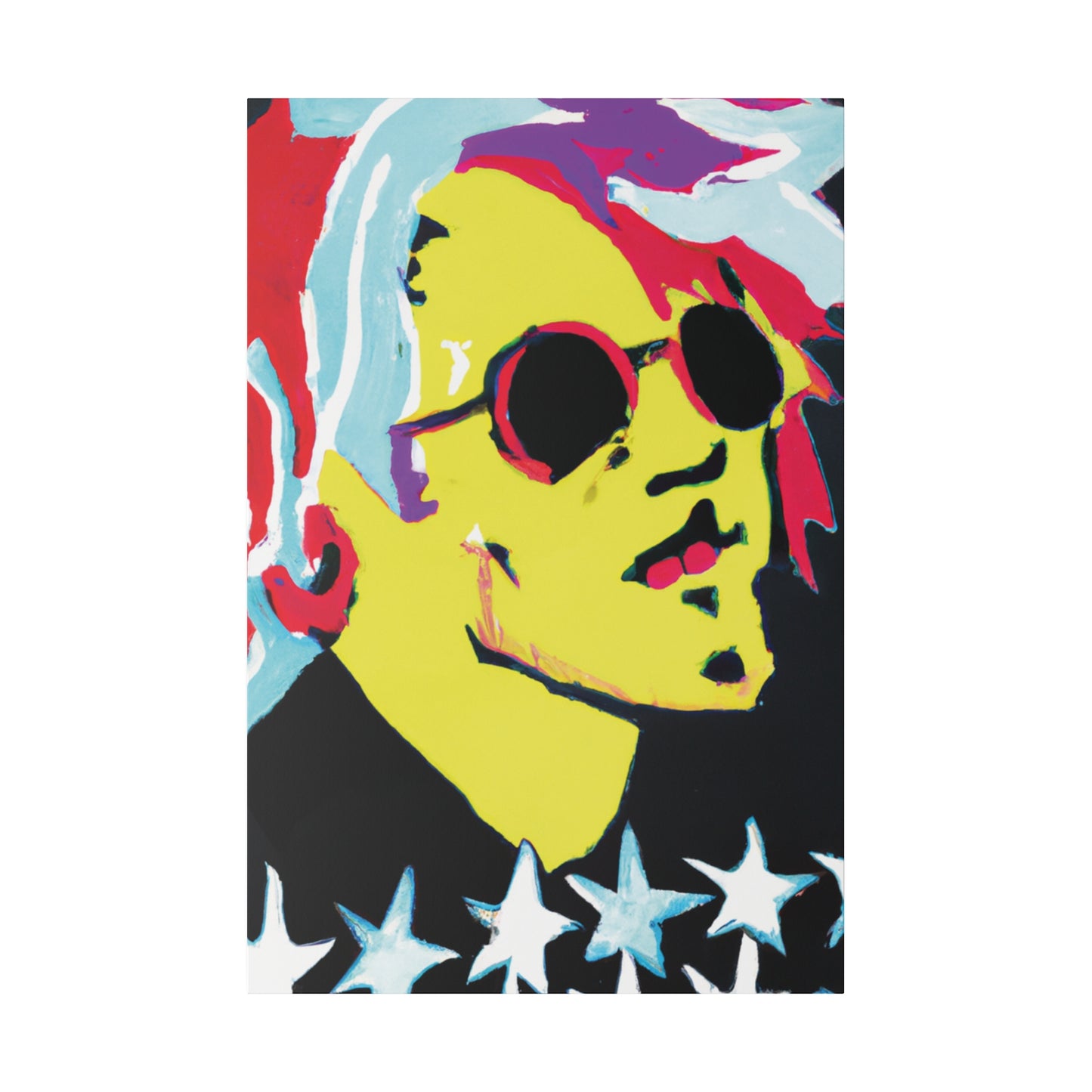 6475K - Rockstar Painting Print | Face | Abstract | Poster | Home Decor | Wall Art | Music Art | Canvas