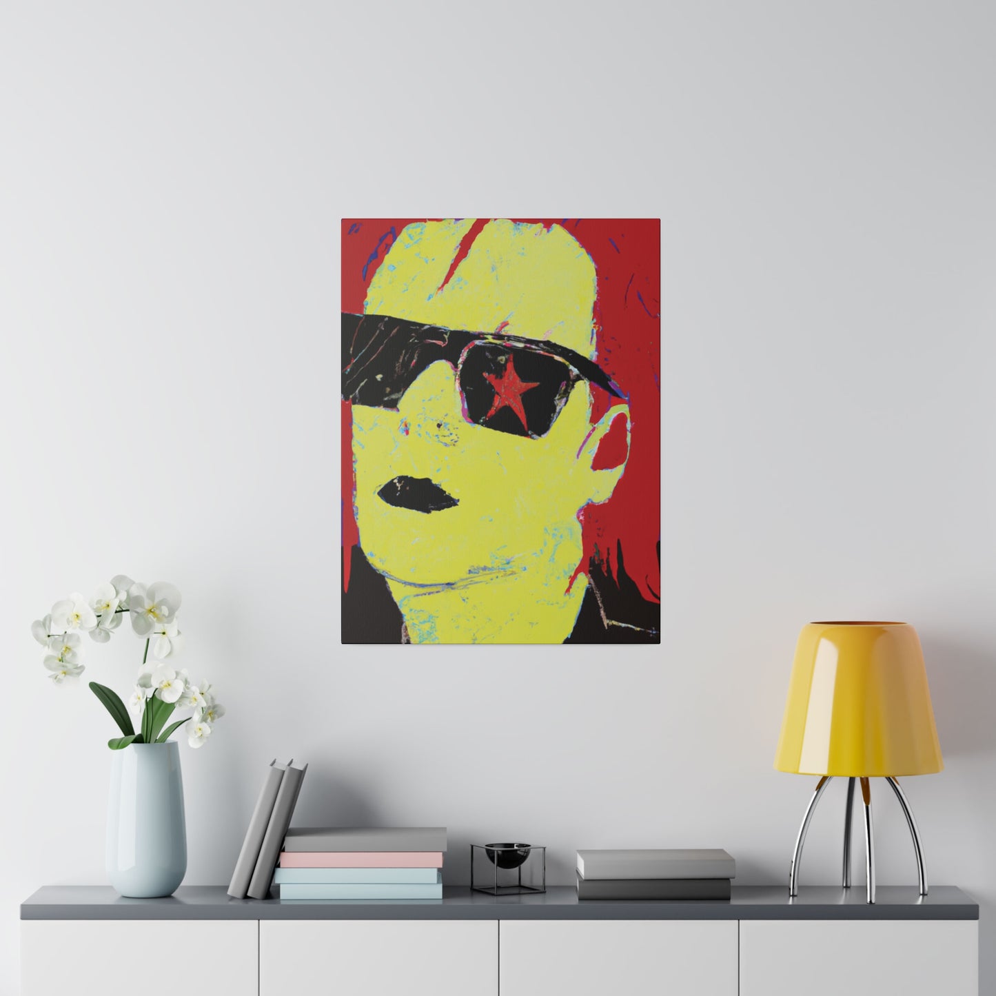 4792S - Rockstar Painting Print | Face | Abstract | Poster | Home Decor | Wall Art | Music Art | Canvas