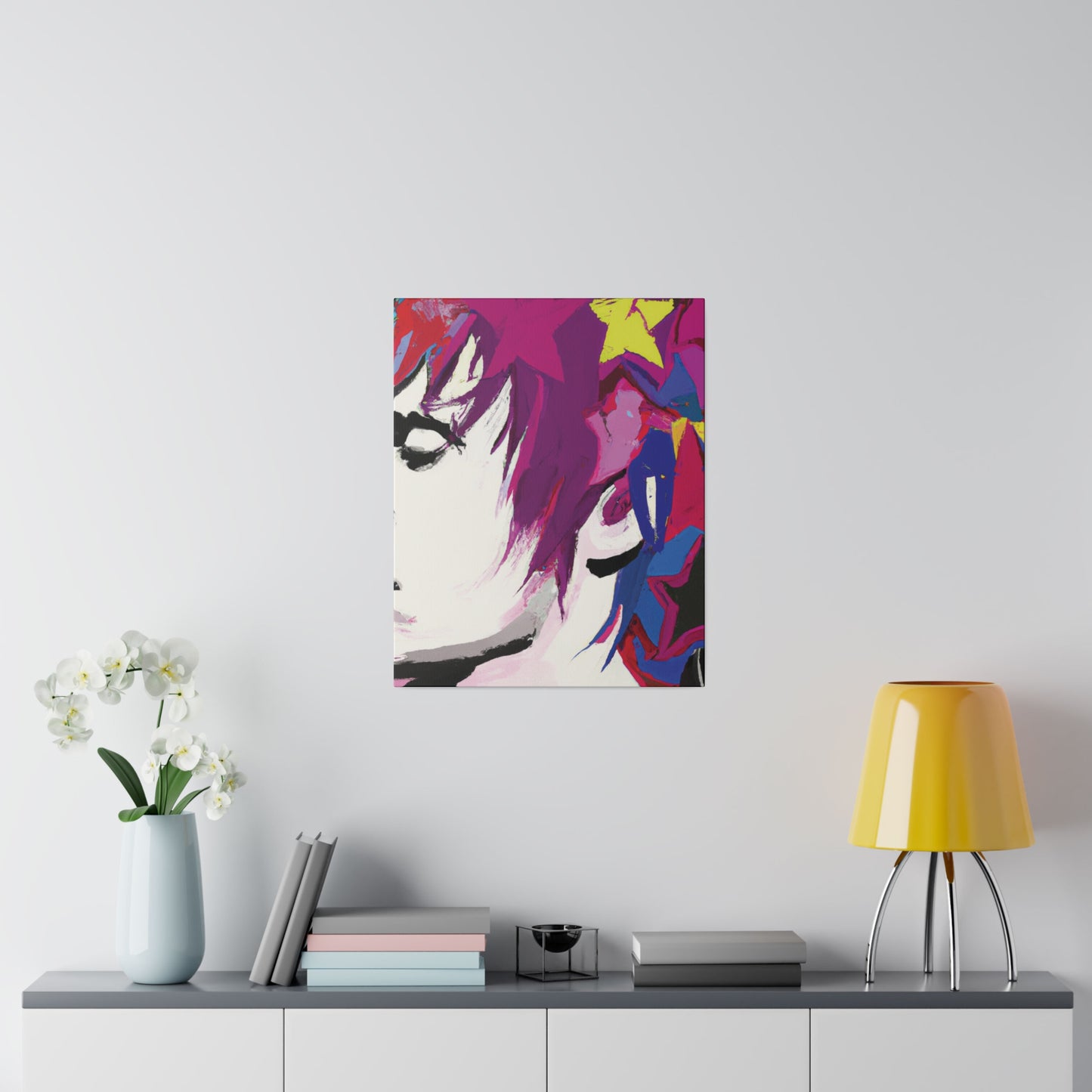 7369B - Rockstar Painting Print | Face | Abstract | Poster | Home Decor | Wall Art | Music Art | Canvas