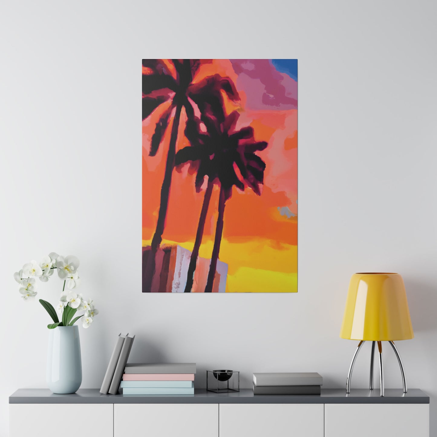 8398N - Miami Beach Sunset Painting Print | Miami | Beach | Sunset | Poster | Home Decor | Wall Art | Canvas