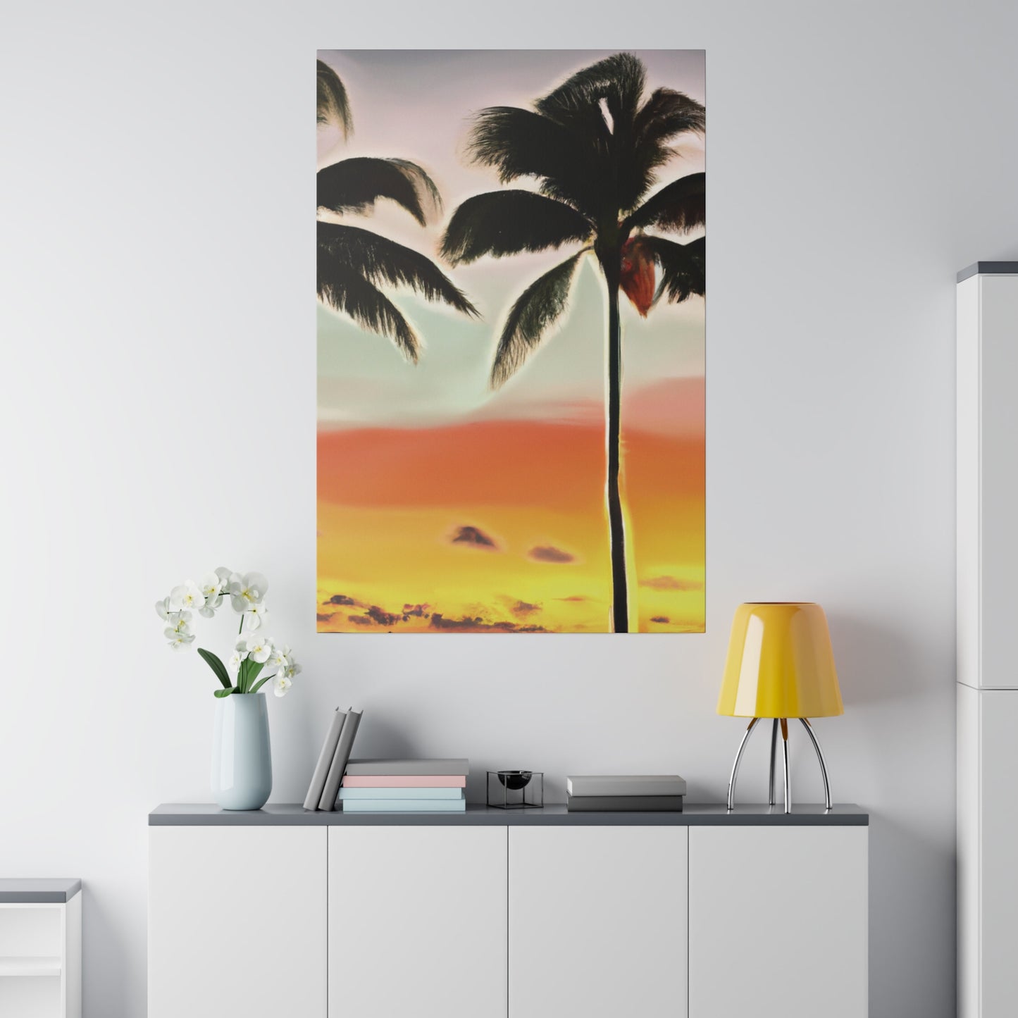 8646K - Miami Beach Sunset Painting Print | Miami | Beach | Sunset | Poster | Home Decor | Wall Art | Canvas