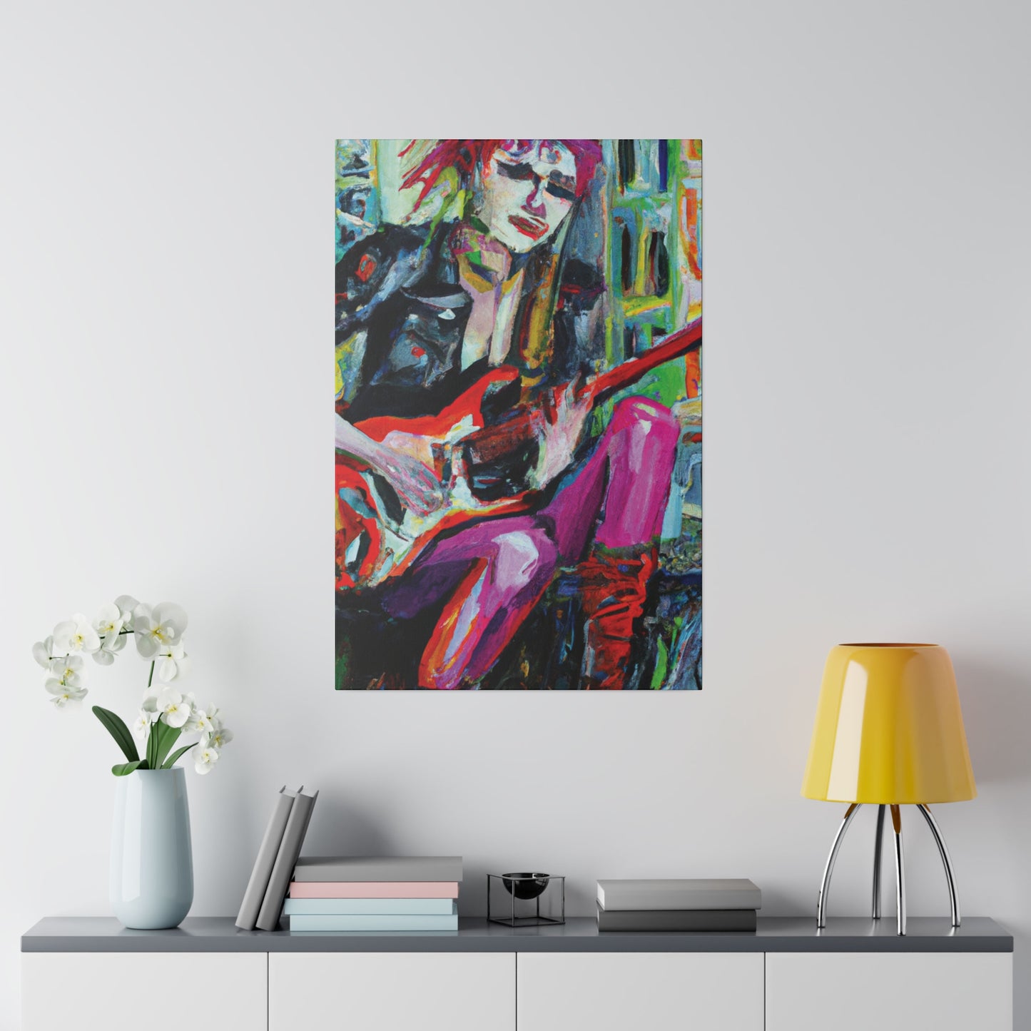 5002A - Rockstar Oil Painting Style Print | Poster | Home Decor | Wall Art | Music Art | Canvas