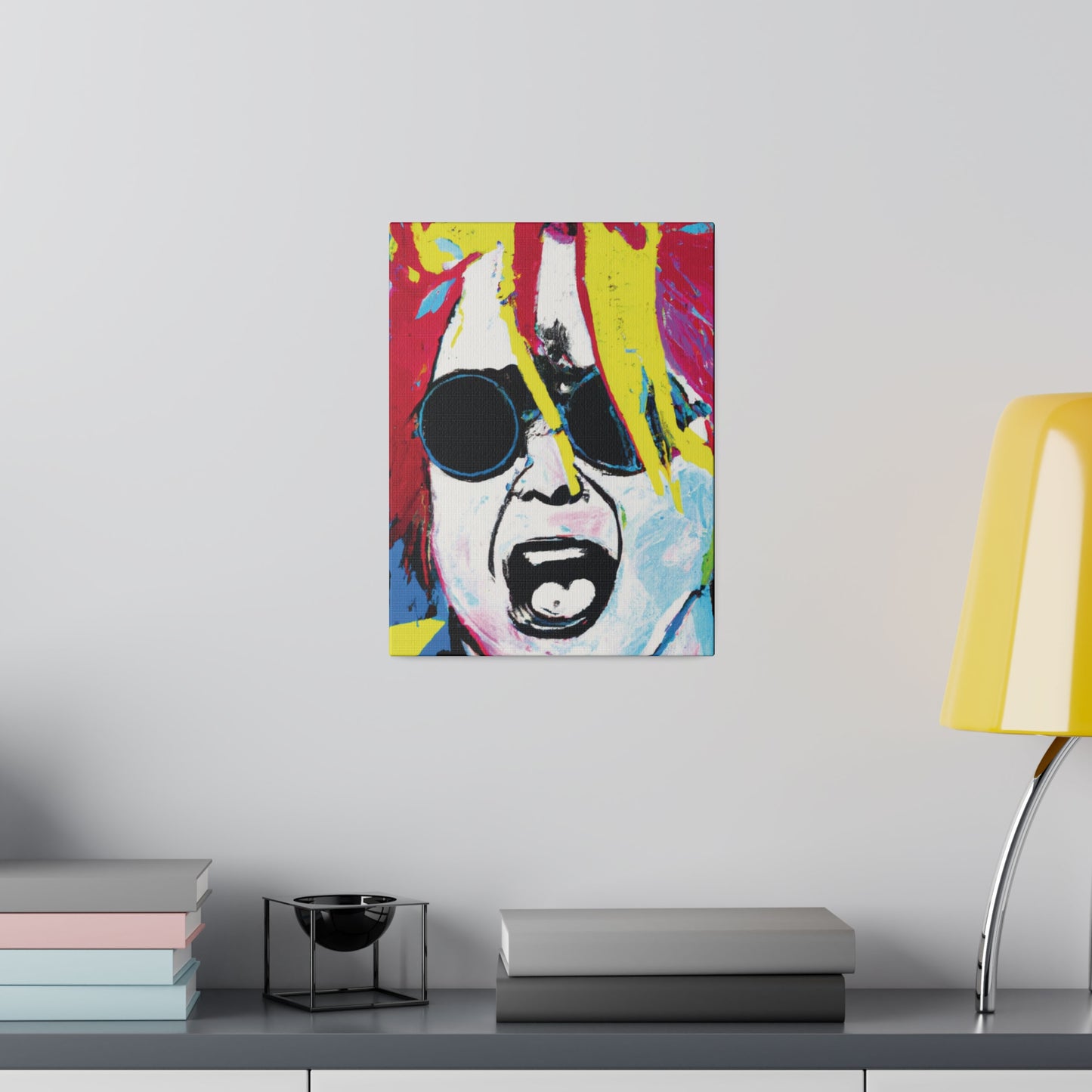 9456X - Rockstar Painting Print | Face | Abstract | Poster | Home Decor | Wall Art | Music Art | Canvas