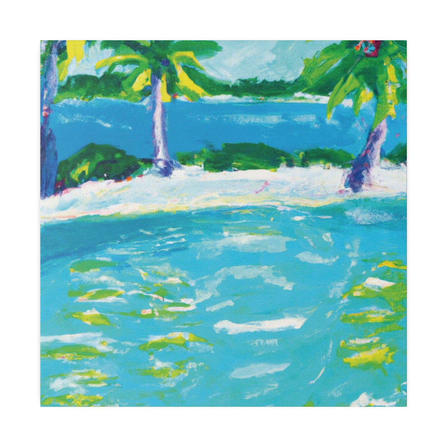 9256K - Bahamas Ocean Painting Print | Bahamas | Ocean | Beach | Poster | Home Decor | Wall Art | Canvas