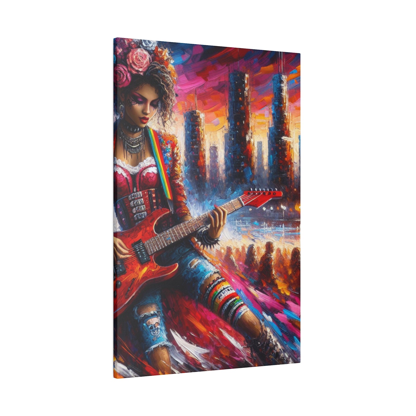 6794Z - Rockstar Oil Painting Style Print | Poster | Home Decor | Wall Art | Music Art | Canvas