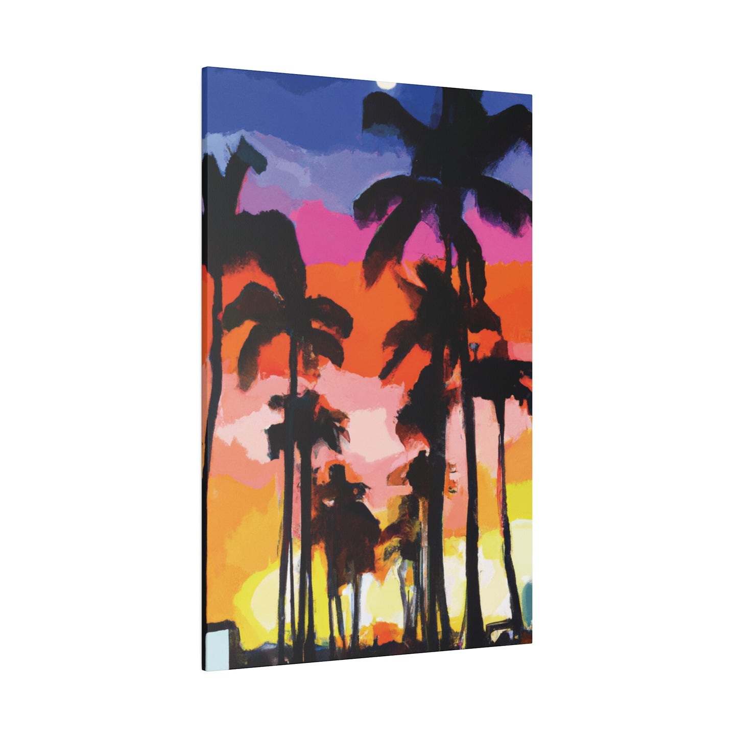 5857E - Miami Beach Sunset Painting Print | Miami | Beach | Sunset | Poster | Home Decor | Wall Art | Canvas