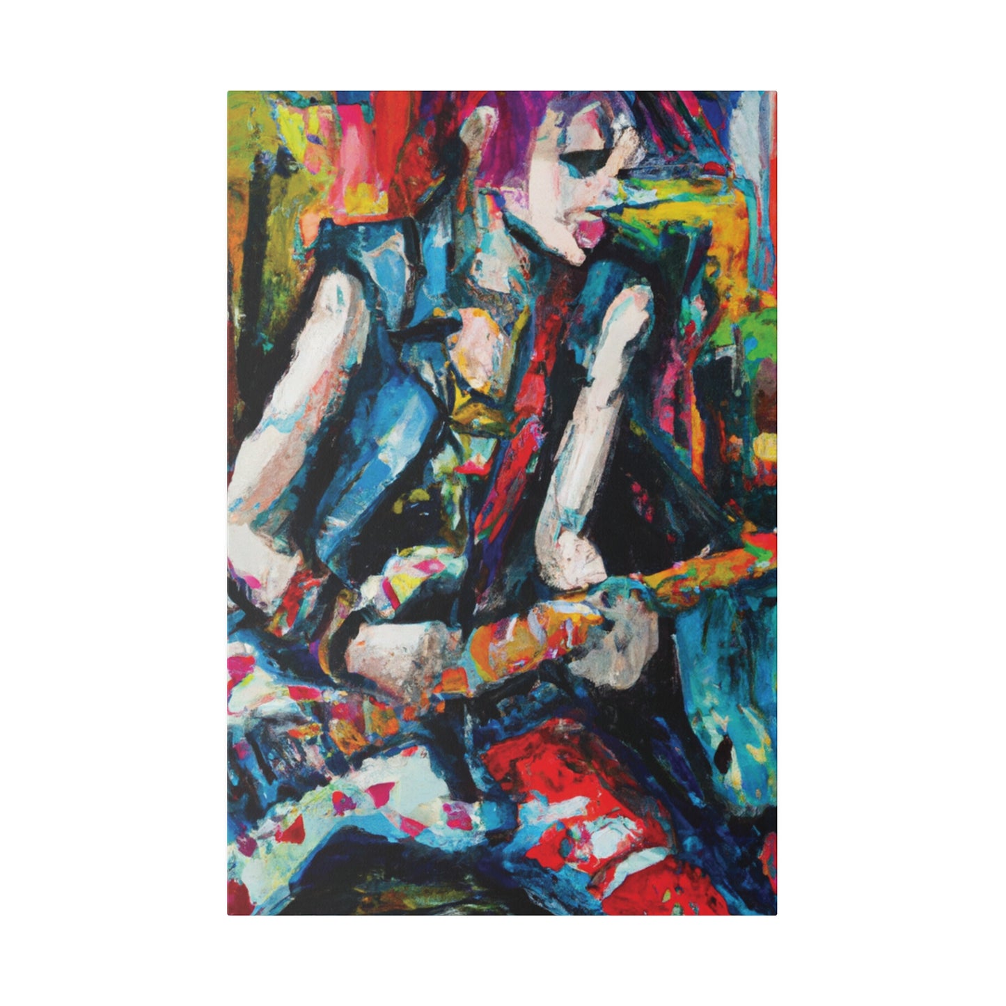 4521T - Rockstar Oil Painting Style Print | Poster | Home Decor | Wall Art | Music Art | Canvas