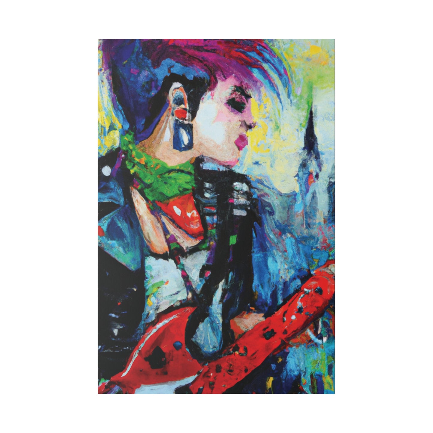 2183C - Rockstar Oil Painting Style Print | Poster | Home Decor | Wall Art | Music Art | Canvas