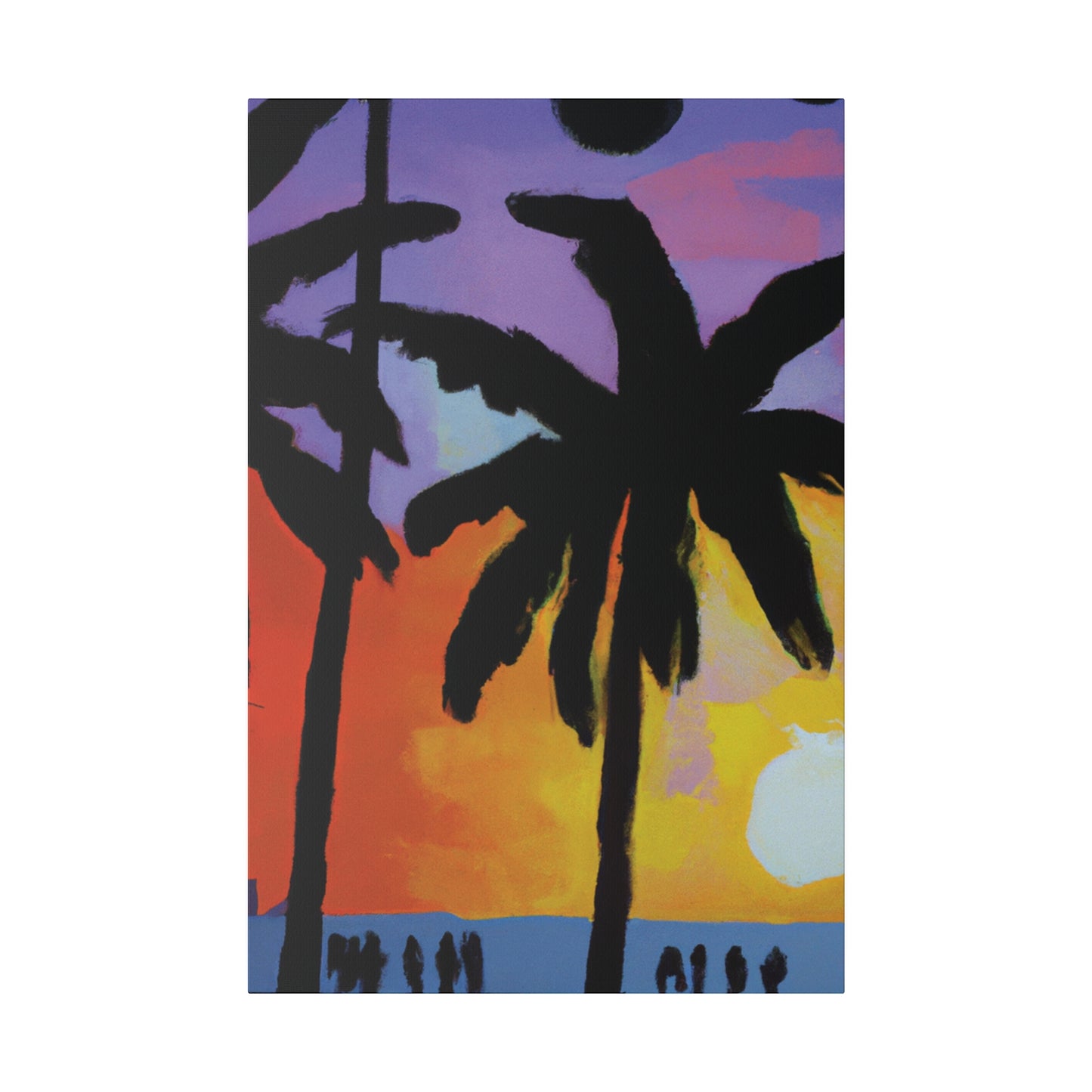 8594V - Miami Beach Sunset Painting Print | Miami | Beach | Sunset | Poster | Home Decor | Wall Art | Canvas