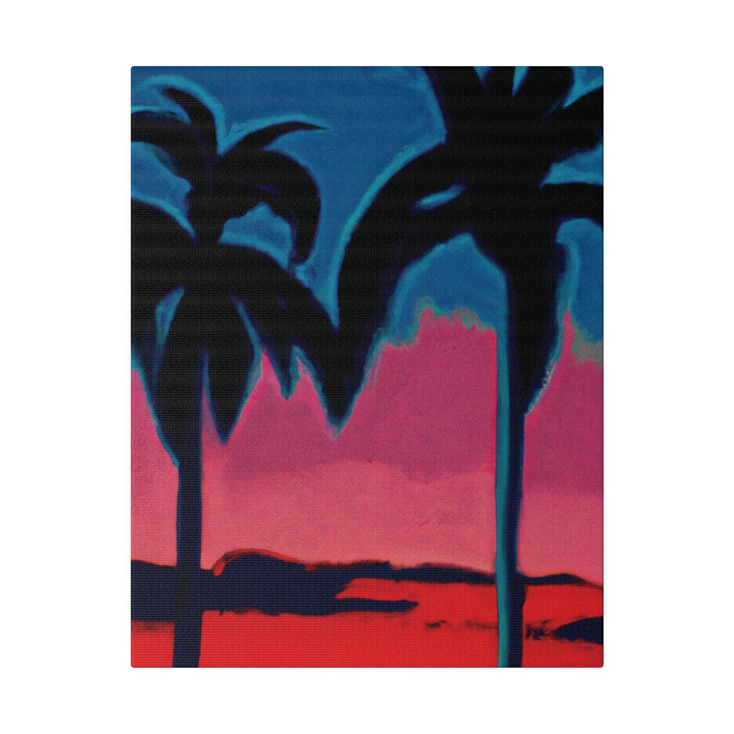 2545B - Miami Beach Sunset Painting Print | Miami | Beach | Sunset | Poster | Home Decor | Wall Art | Canvas