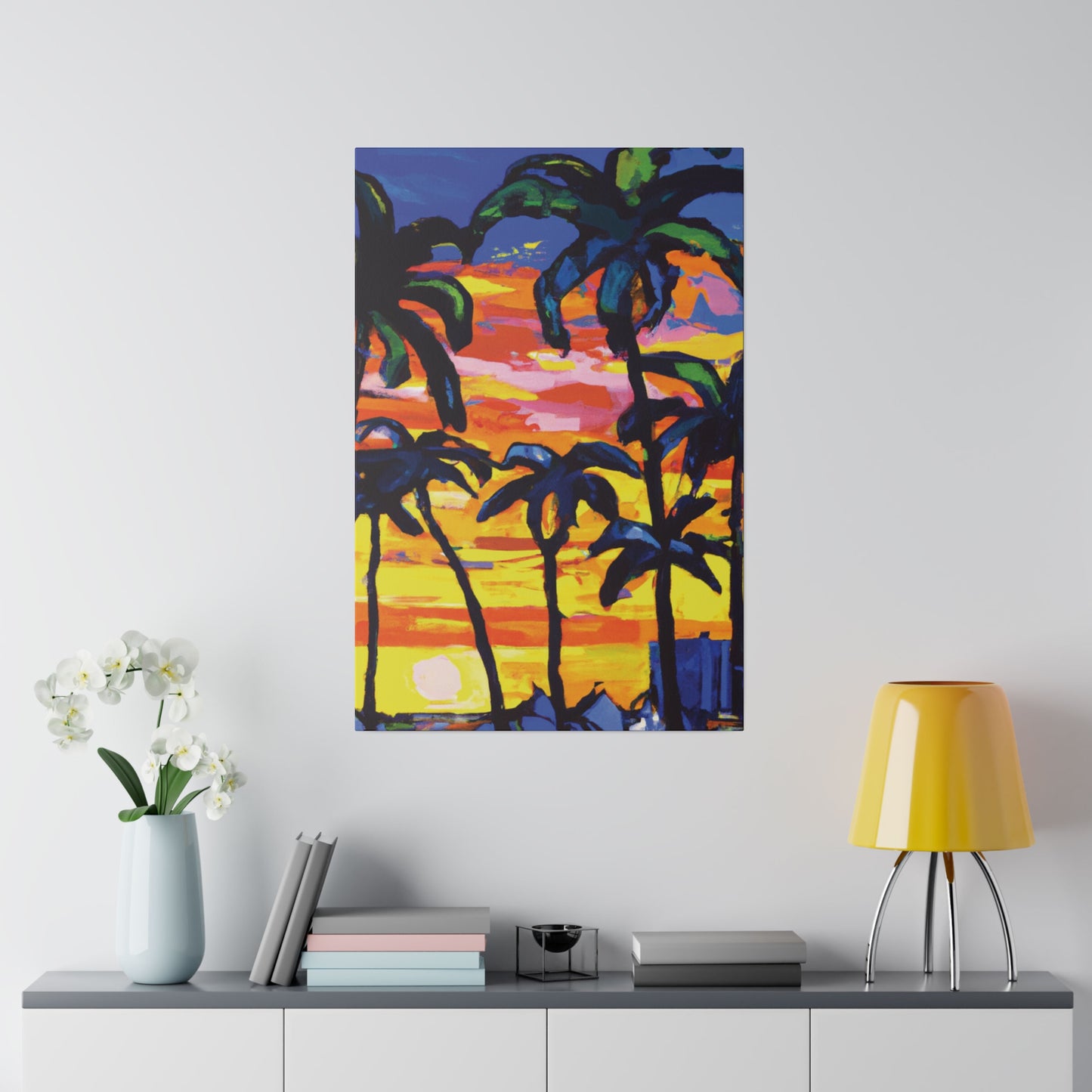 9087W - Miami Beach Sunset Painting Print | Miami | Beach | Sunset | Poster | Home Decor | Wall Art | Canvas