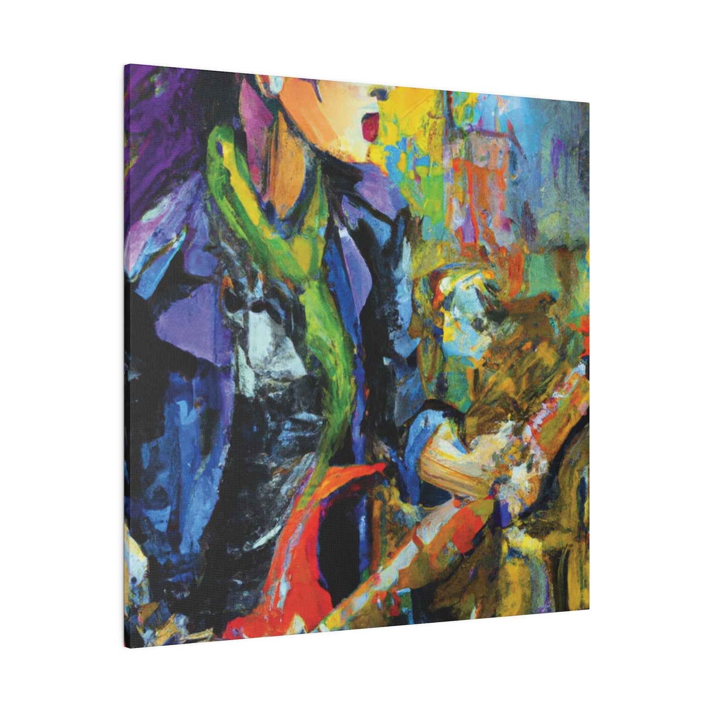 2047V - Rockstar Oil Painting Style Print | Poster | Home Decor | Wall Art | Music Art | Canvas