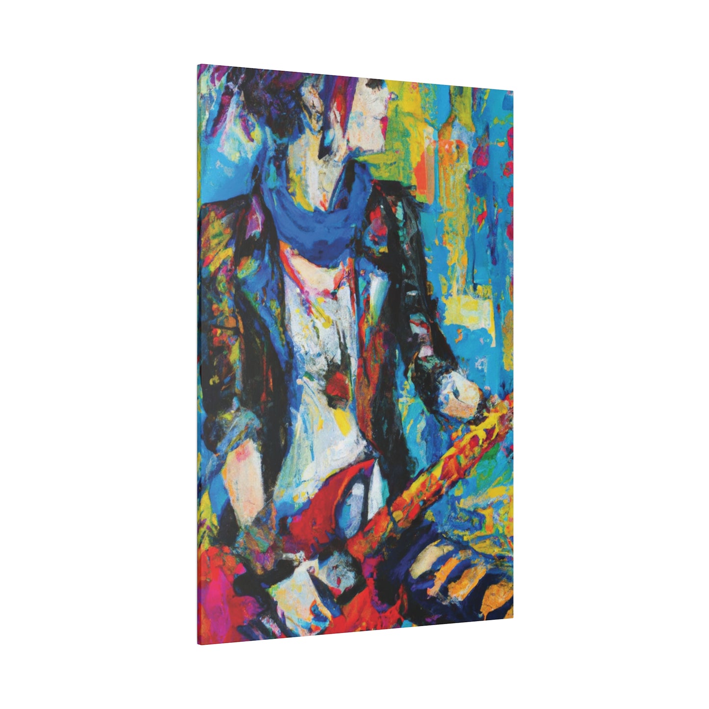 2583Q - Rockstar Oil Painting Style Print | Poster | Home Decor | Wall Art | Music Art | Canvas