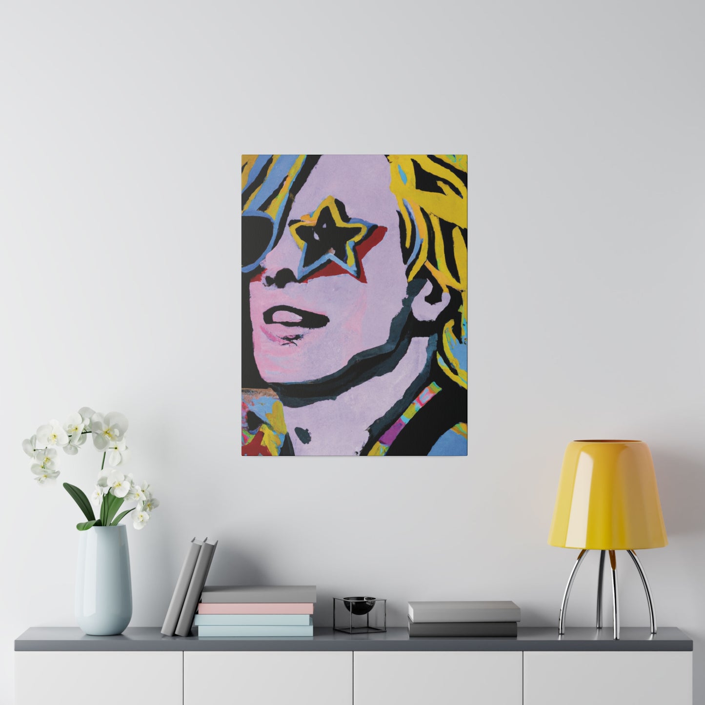 5027F - Rockstar Painting Print | Face | Abstract | Poster | Home Decor | Wall Art | Music Art | Canvas