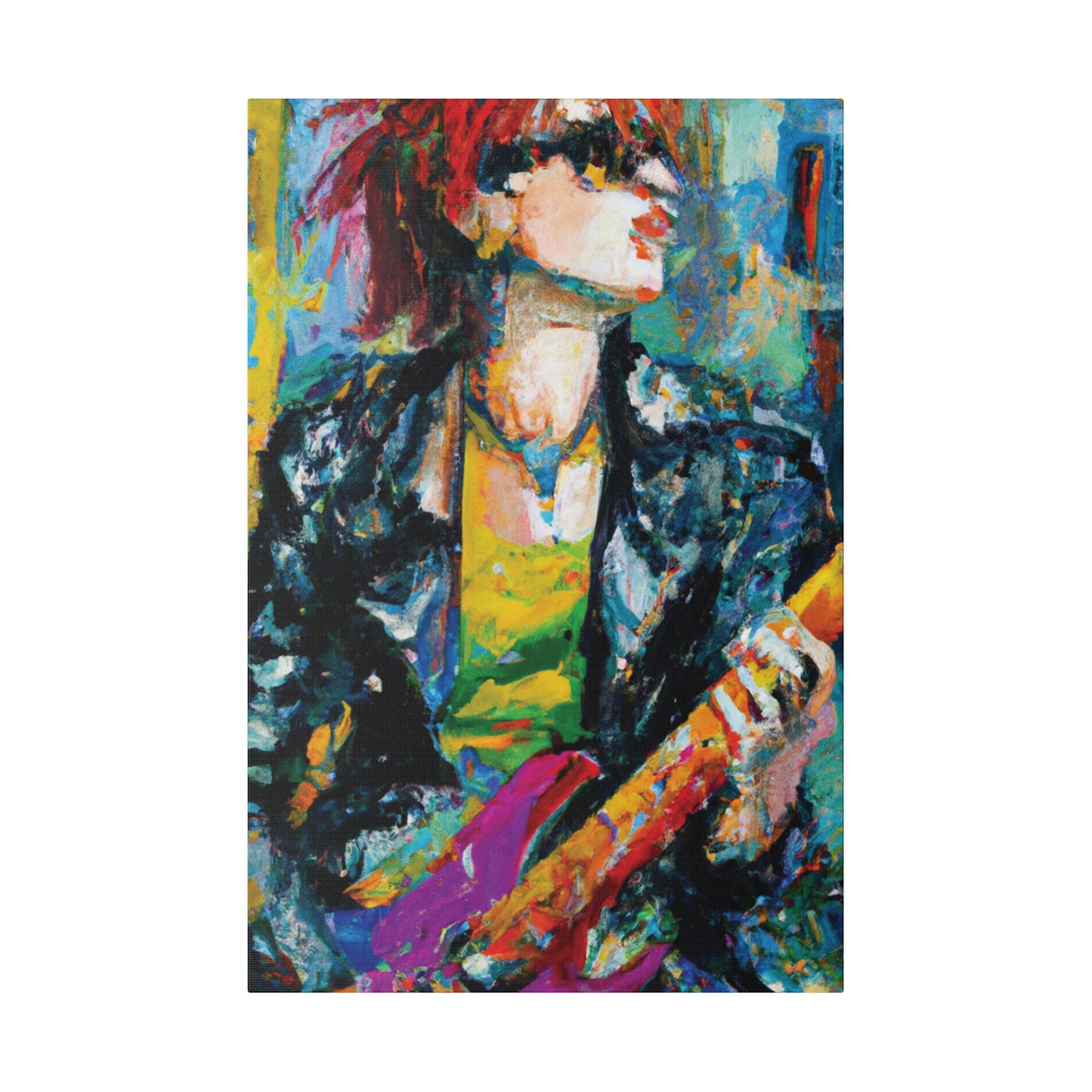 4638F - Rockstar Oil Painting Style Print | Poster | Home Decor | Wall Art | Music Art | Canvas