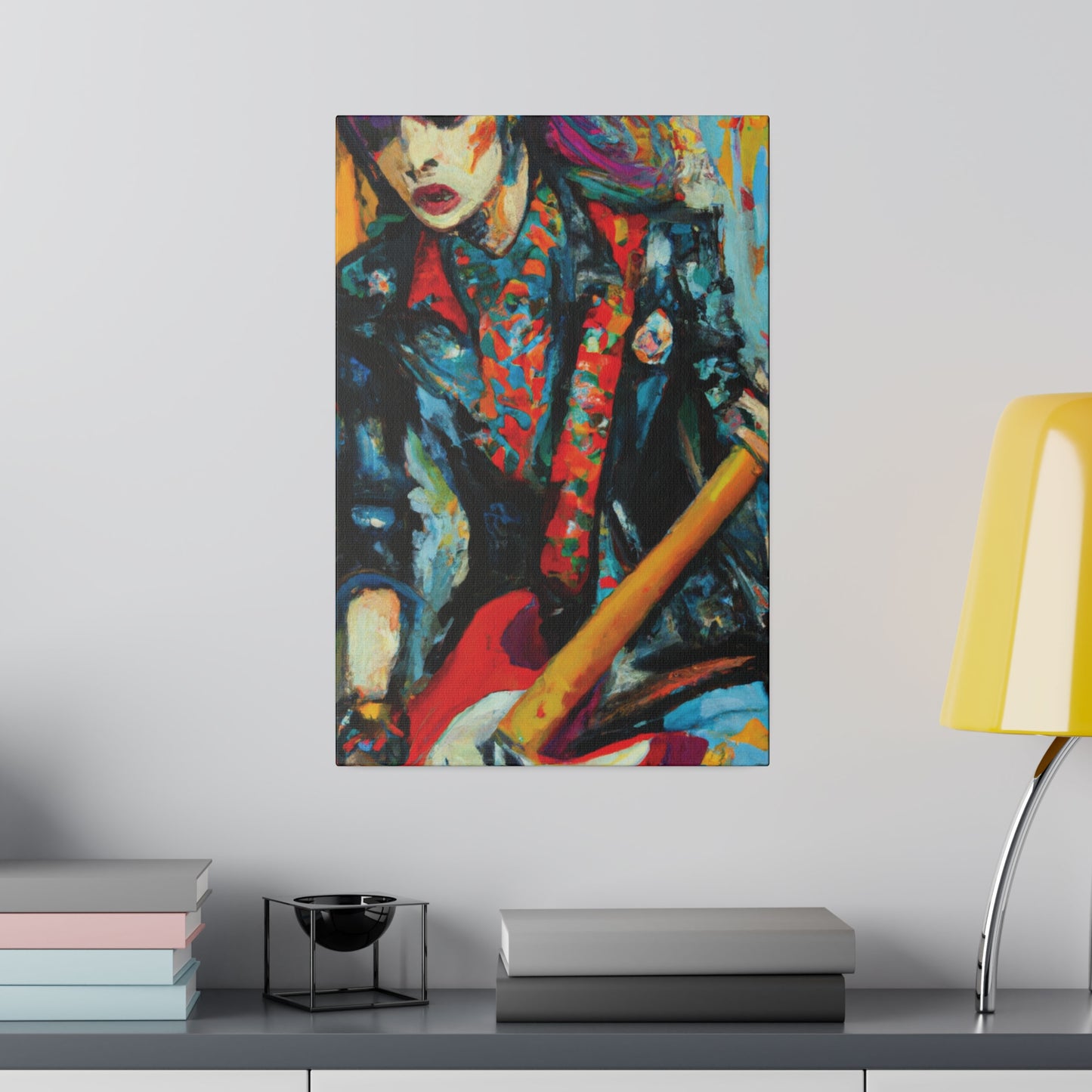 9697B - Rockstar Oil Painting Style Print | Poster | Home Decor | Wall Art | Music Art | Canvas