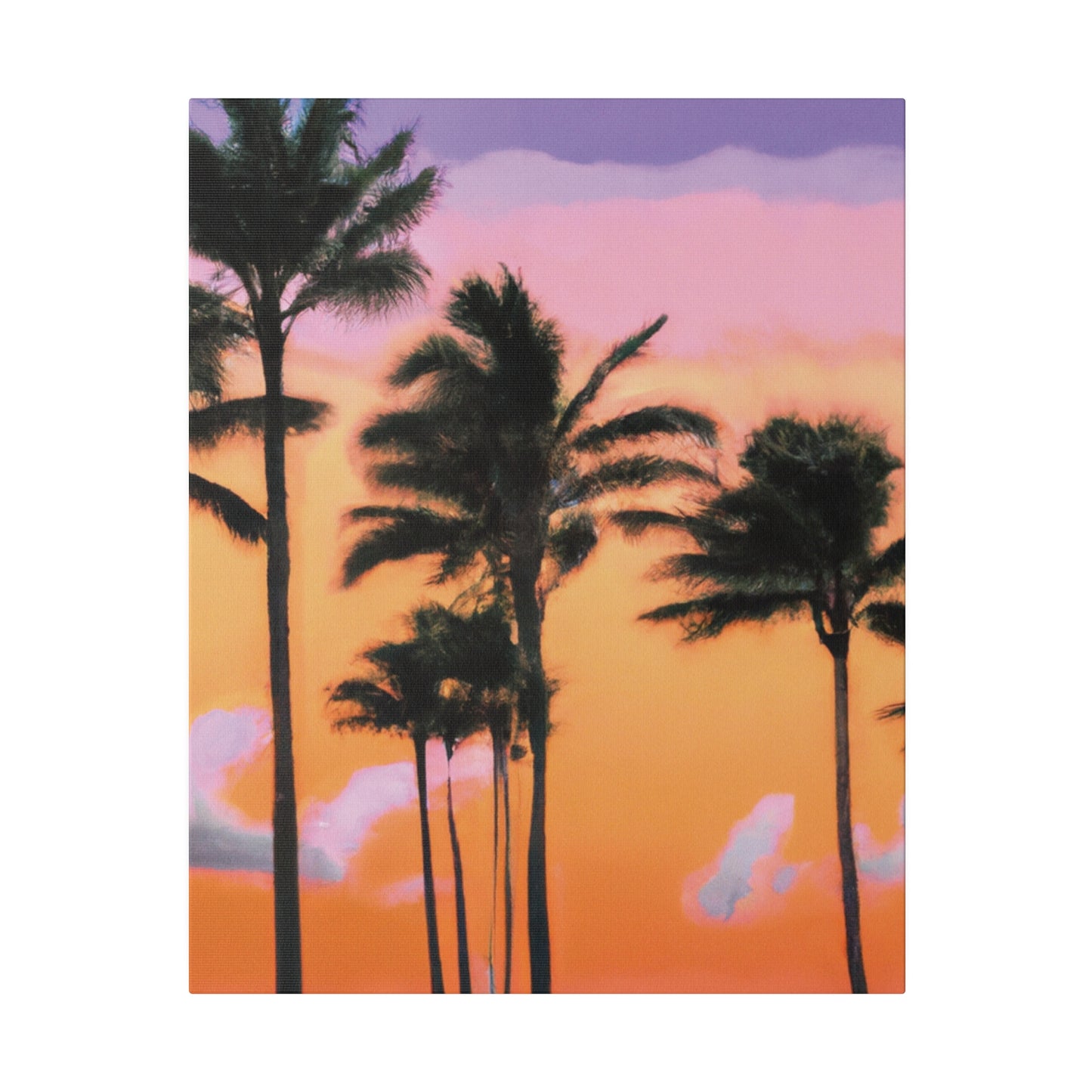 4126T - Miami Beach Sunset Painting Print | Miami | Beach | Sunset | Poster | Home Decor | Wall Art | Canvas