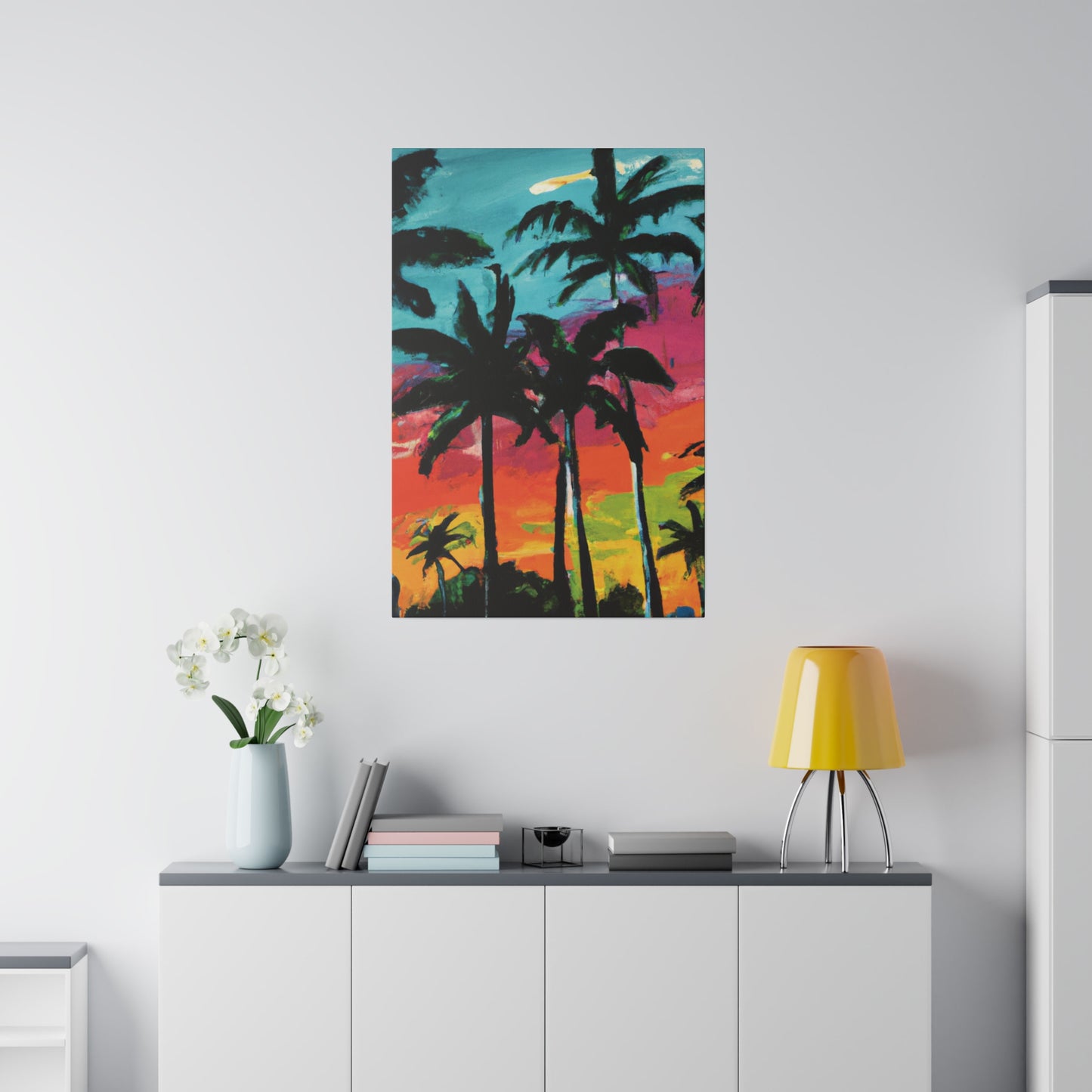 9761F - Miami Beach Sunset Painting Print | Miami | Beach | Sunset | Poster | Home Decor | Wall Art | Canvas