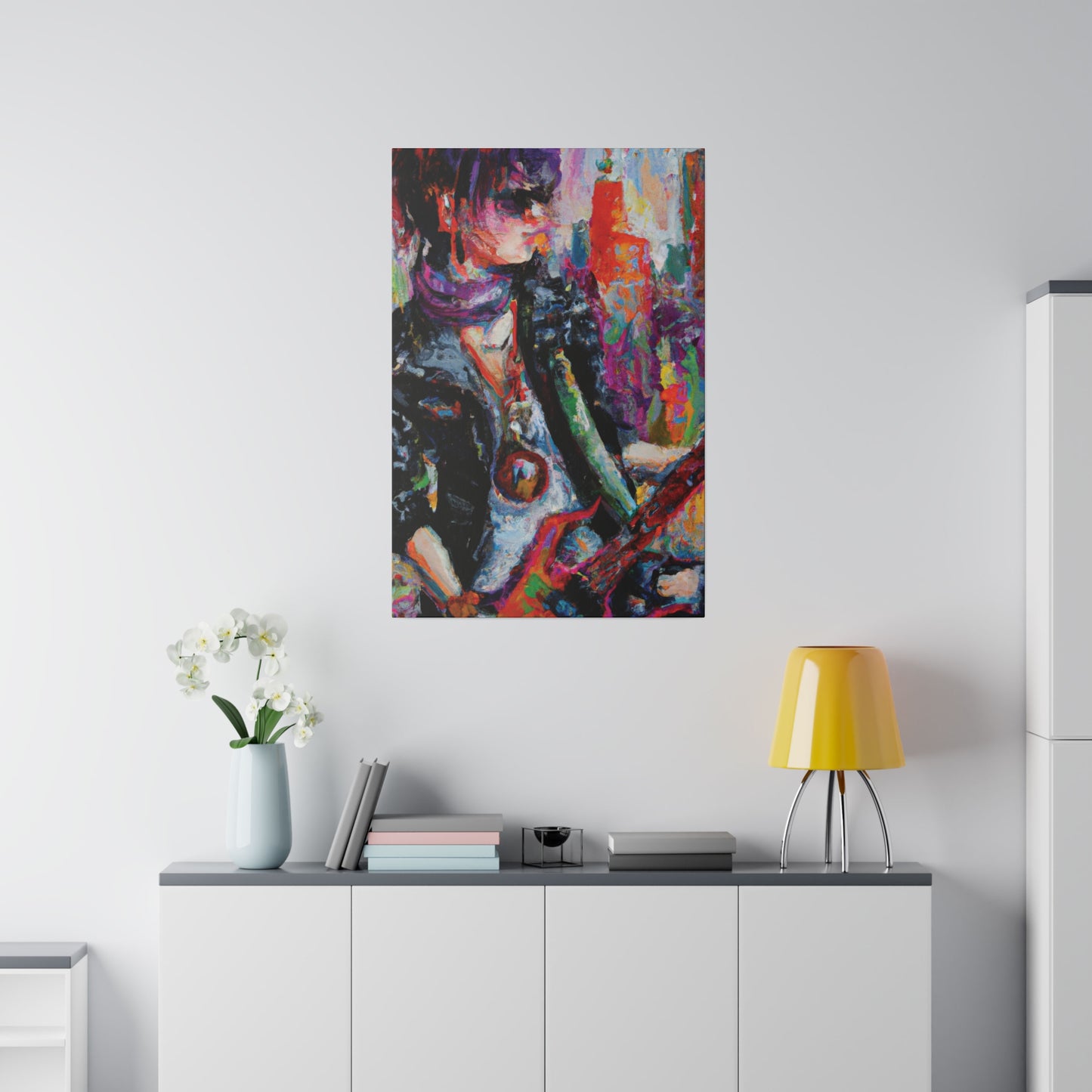 4532P - Rockstar Oil Painting Style Print | Poster | Home Decor | Wall Art | Music Art | Canvas