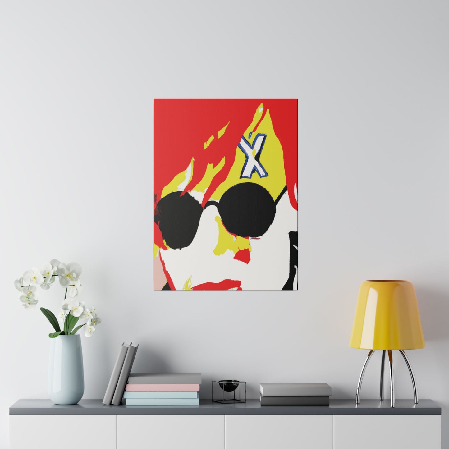 3281Z - Rockstar Painting Print | Face | Abstract | Poster | Home Decor | Wall Art | Music Art | Canvas