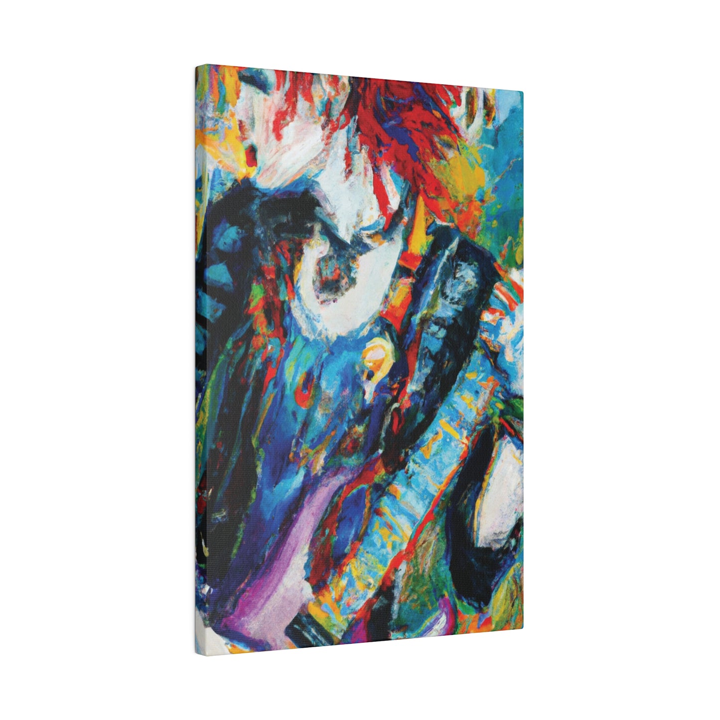 7458A - Rockstar Oil Painting Style Print | Poster | Home Decor | Wall Art | Music Art | Canvas