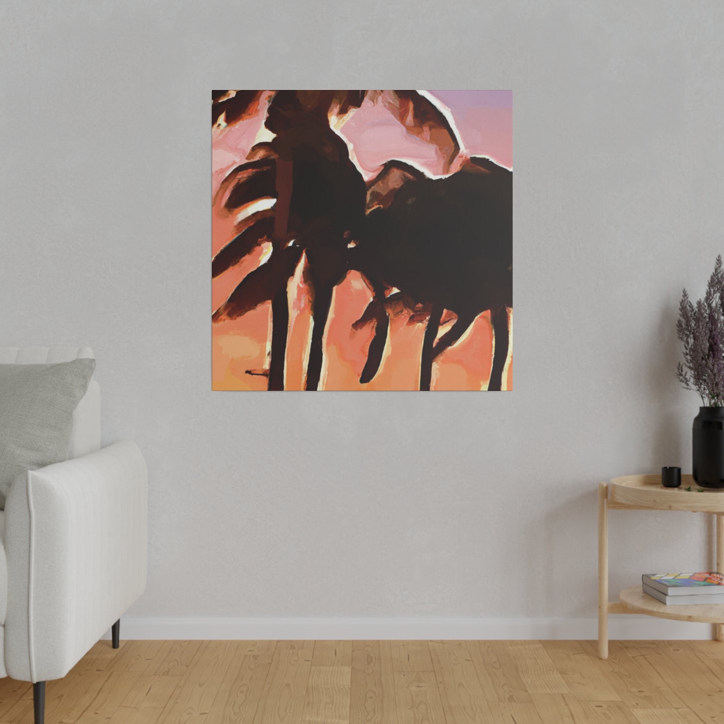 7373S - Miami Beach Sunset Painting Print | Miami | Beach | Sunset | Poster | Home Decor | Wall Art | Canvas