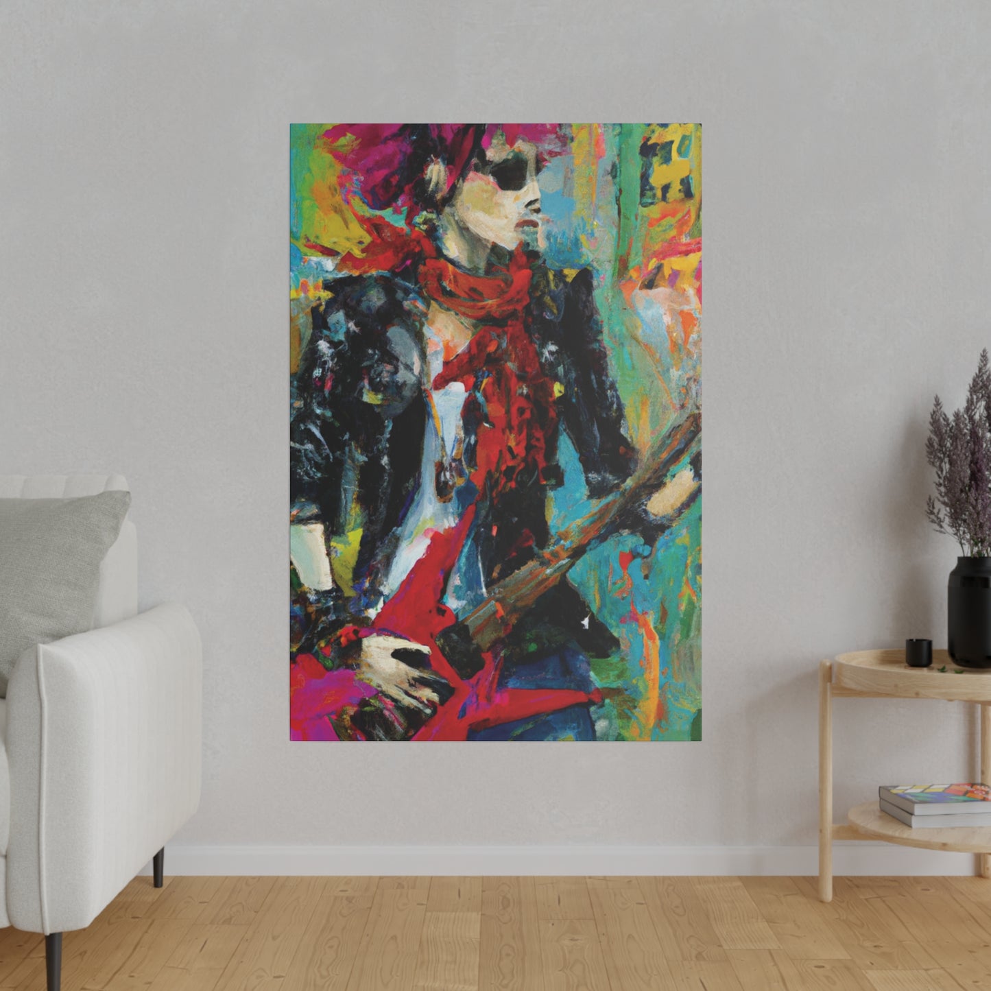 4292C - Rockstar Oil Painting Style Print | Poster | Home Decor | Wall Art | Music Art | Canvas