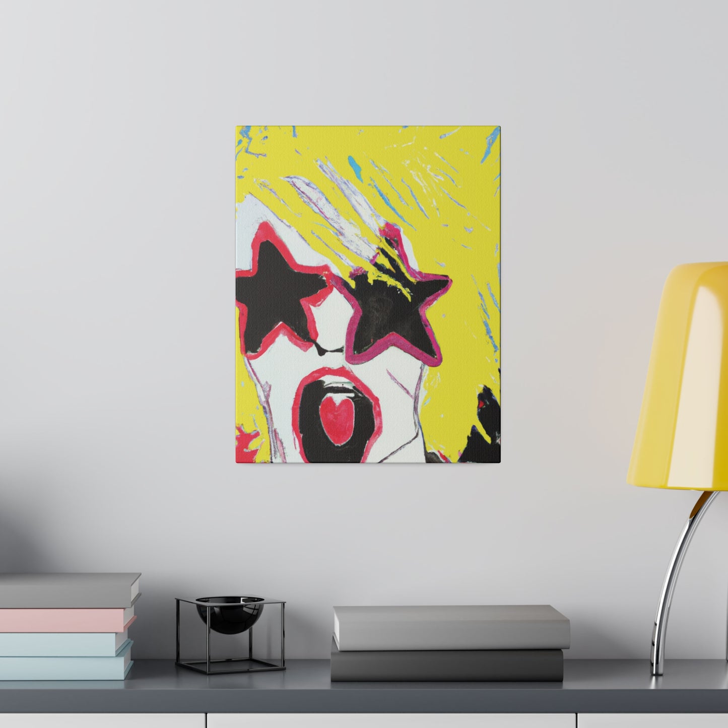 6256G - Rockstar Painting Print | Face | Abstract | Poster | Home Decor | Wall Art | Music Art | Canvas