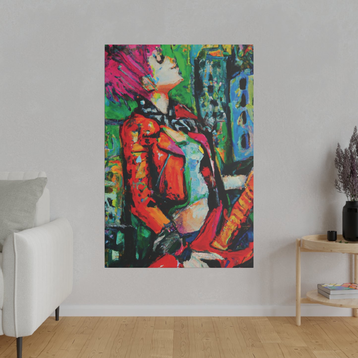 8573P - Rockstar Oil Painting Style Print | Poster | Home Decor | Wall Art | Music Art | Canvas