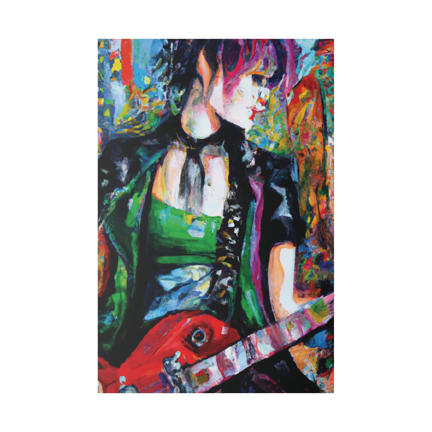 9737J - Rockstar Oil Painting Style Print | Poster | Home Decor | Wall Art | Music Art | Canvas