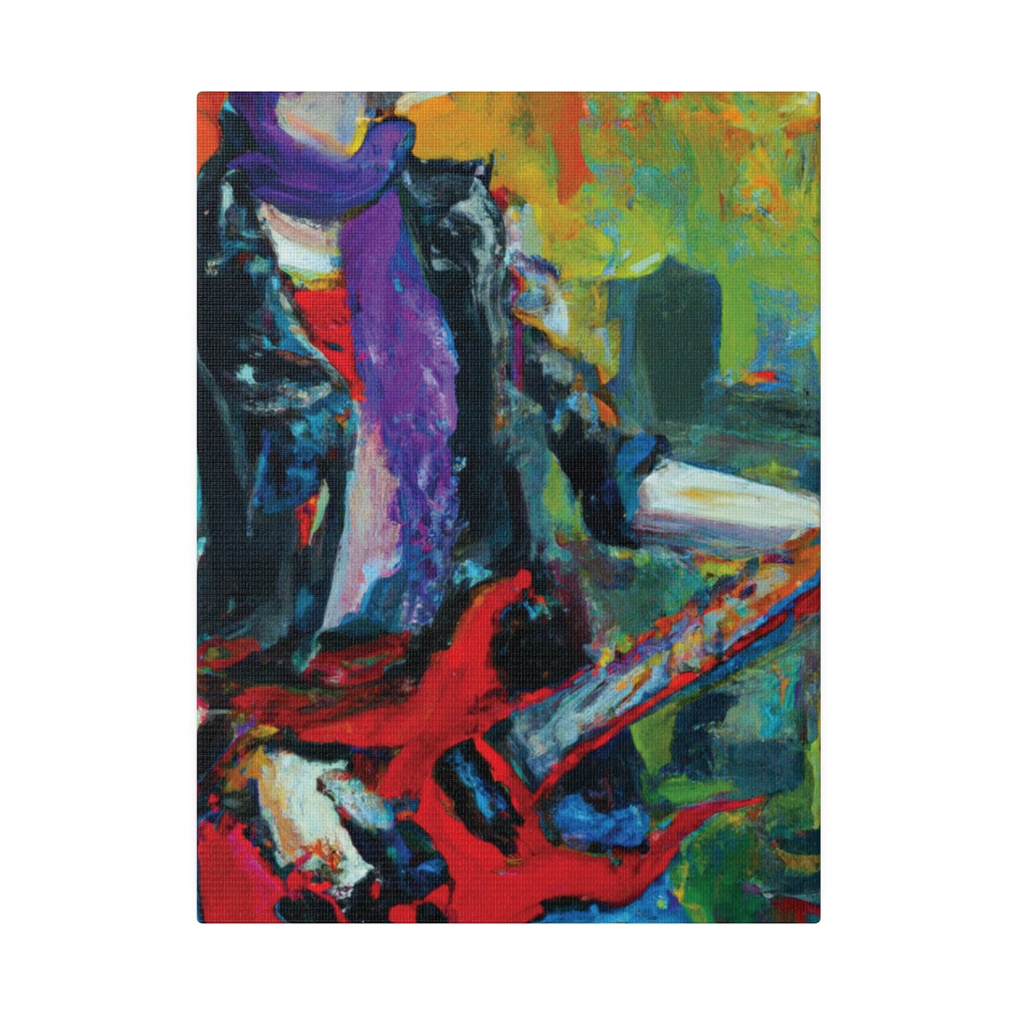 9823K - Rockstar Oil Painting Style Print | Poster | Home Decor | Wall Art | Music Art | Canvas